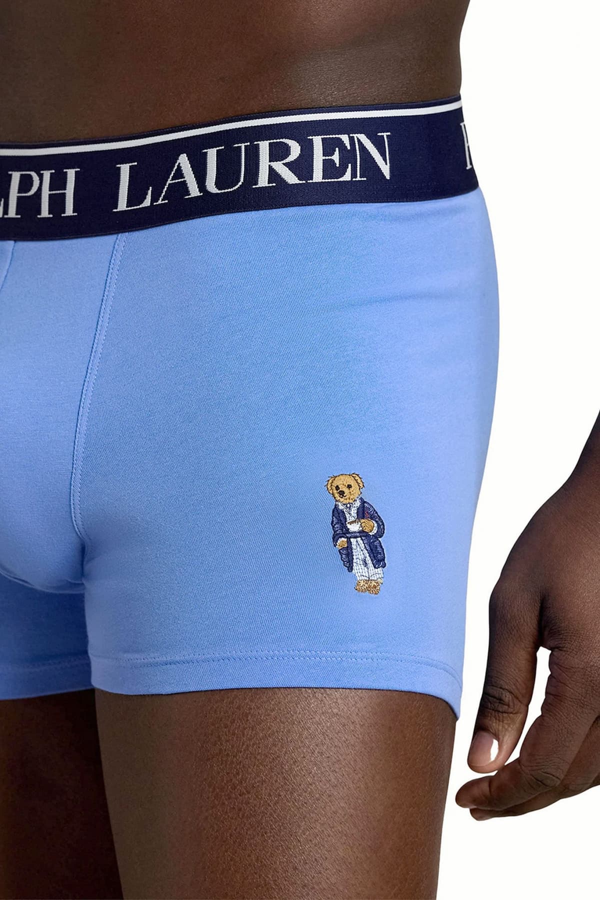 RALPH LAUREN UNDERWEAR ΕΣΩΡΟΥΧO ΣΕΤ 2P TRUNK LOGO BEAR ΣΙΕΛ-ΛΕΥΚΟ