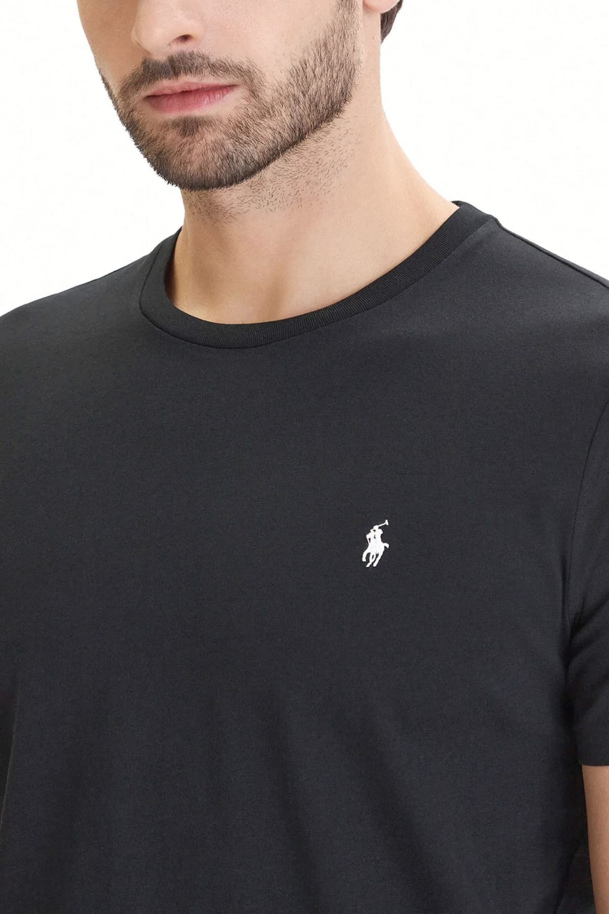 RALPH LAUREN T-SHIRT UNDERWEAR LOGO ΜΑΥΡΟ