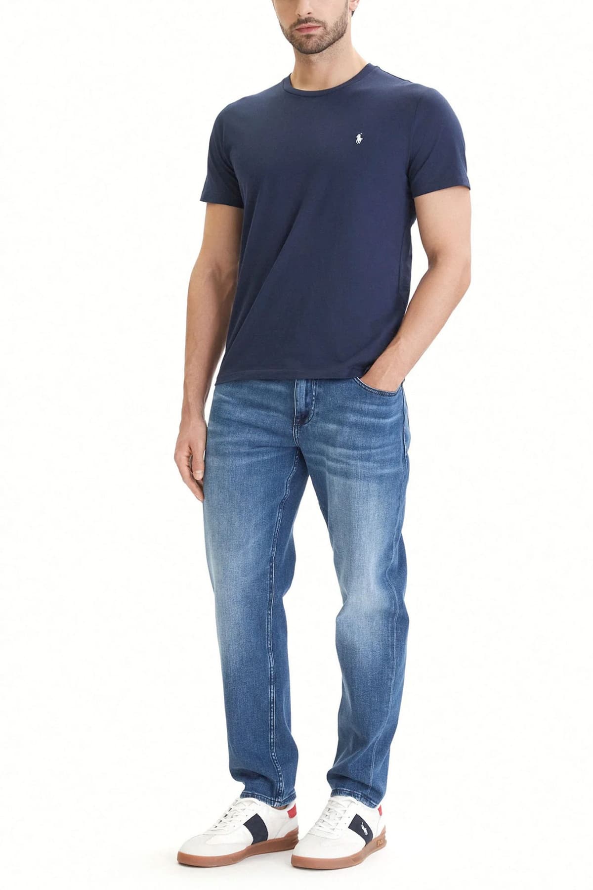 RALPH LAUREN T-SHIRT UNDERWEAR LOGO ΜΠΛΕ