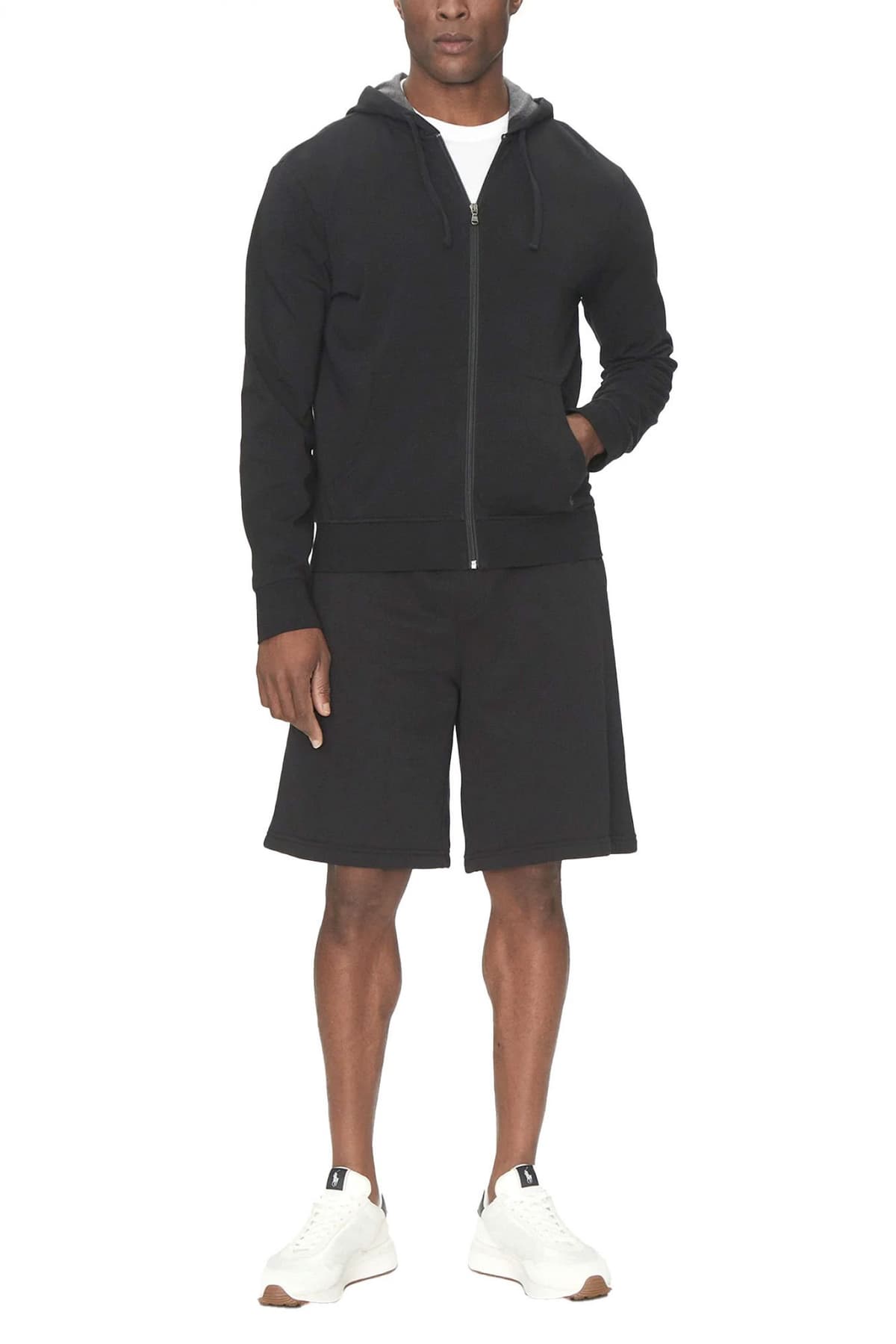 RALPH LAUREN UNDERWEAR ΦΟΥΤΕΡ ZIPHOOD ΜΑΥΡΟ