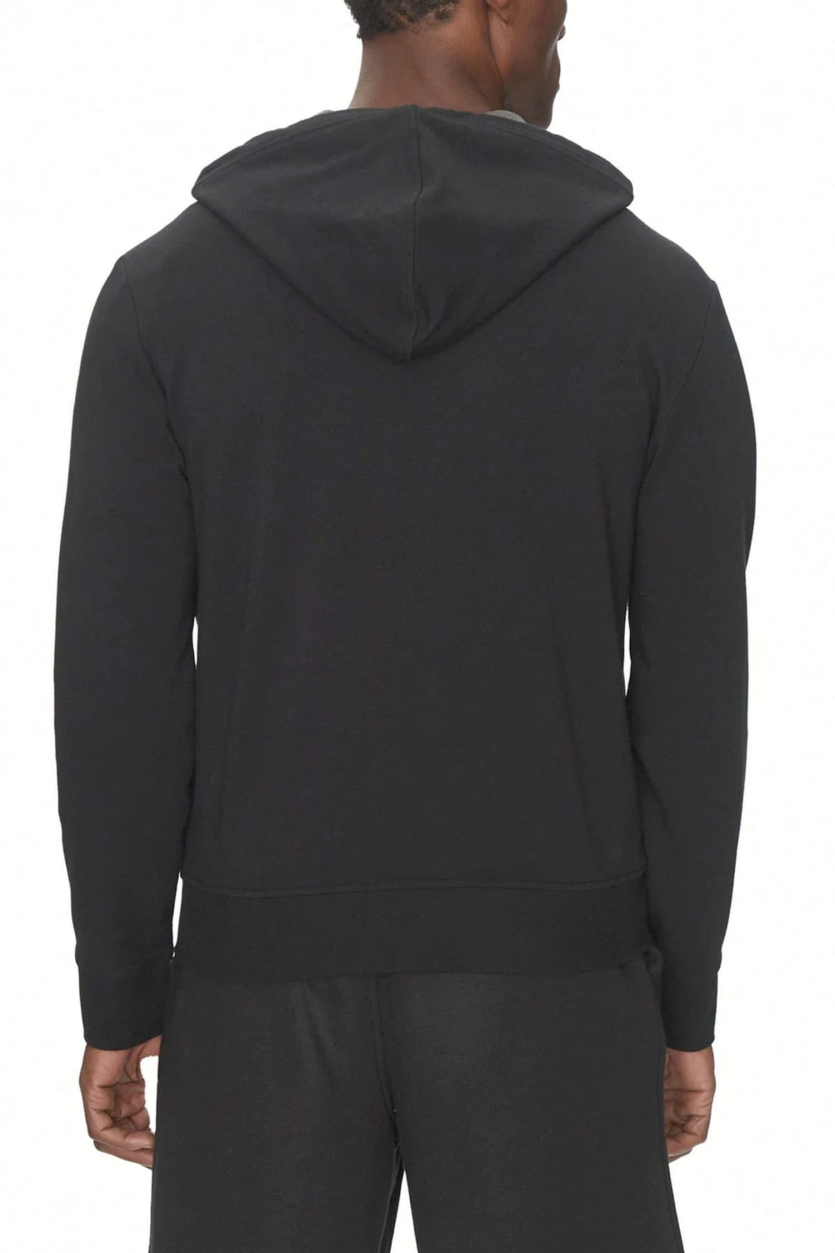 RALPH LAUREN UNDERWEAR ΦΟΥΤΕΡ ZIPHOOD ΜΑΥΡΟ