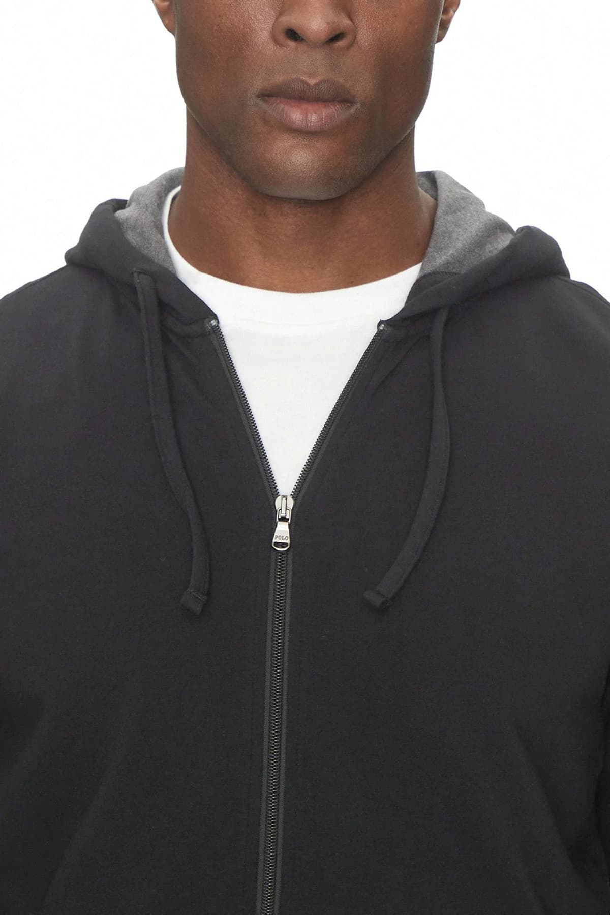 RALPH LAUREN UNDERWEAR ΦΟΥΤΕΡ ZIPHOOD ΜΑΥΡΟ