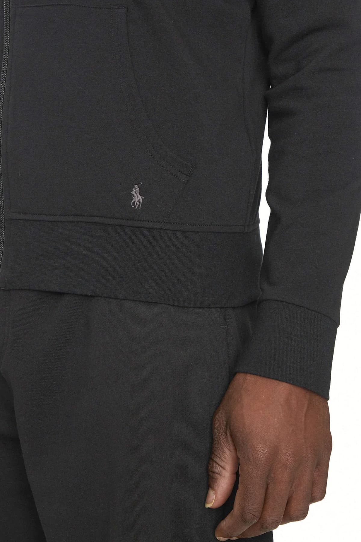 RALPH LAUREN UNDERWEAR ΦΟΥΤΕΡ ZIPHOOD ΜΑΥΡΟ
