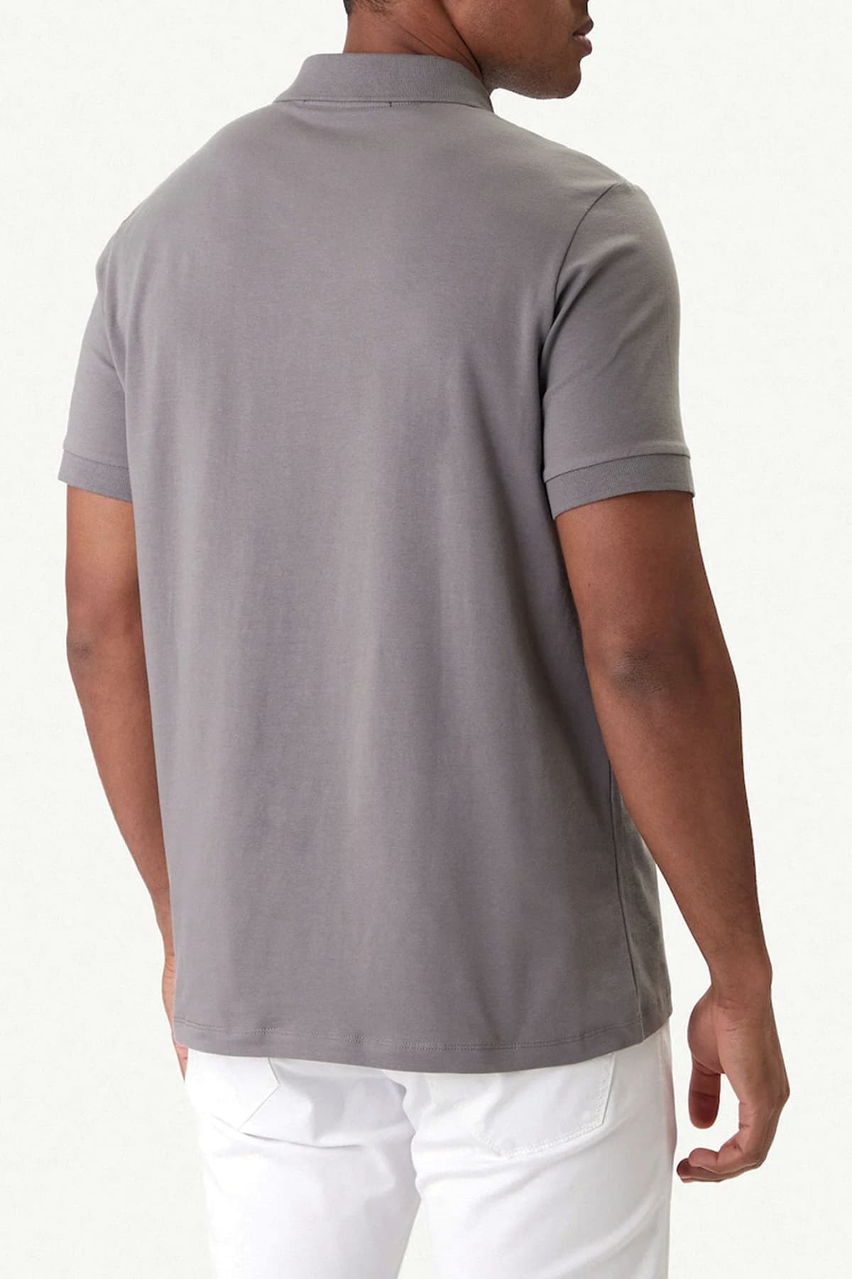 KARL LAGERFELD POLO LOGO ΓΚΡΙ