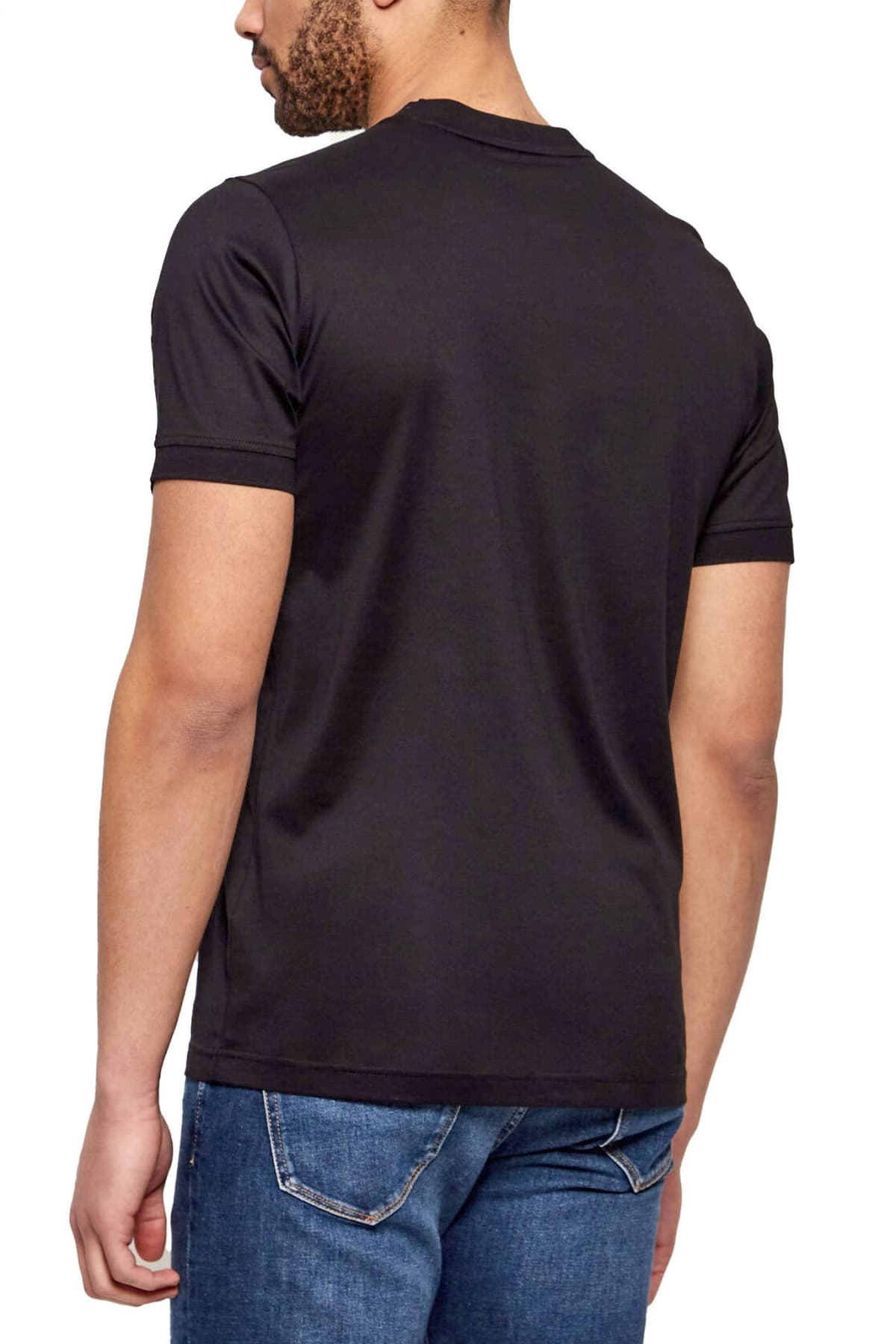 KARL LAGERFELD T-SHIRT LOGO ΜΑΥΡΟ