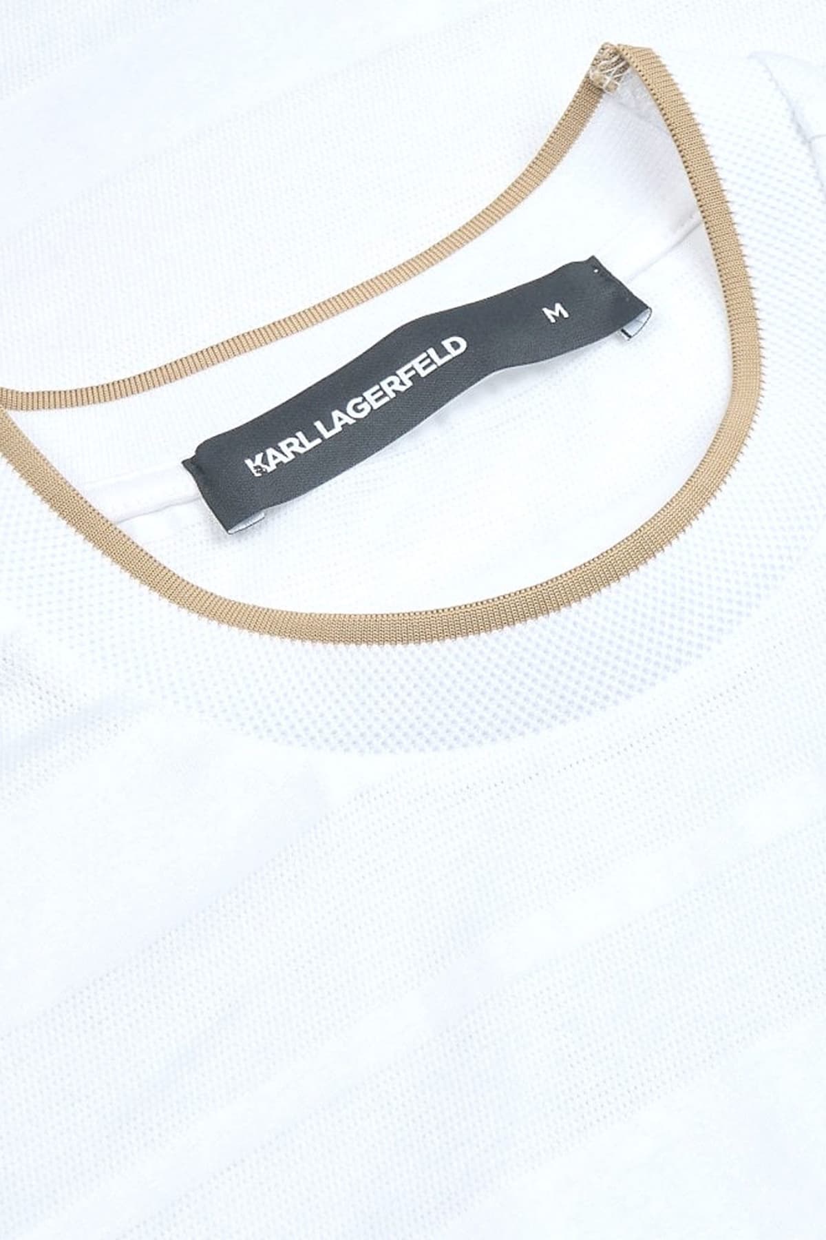 KARL LAGERFELD T-SHIRT LOGO ΛΕΥΚΟ-ΧΡΥΣΟ