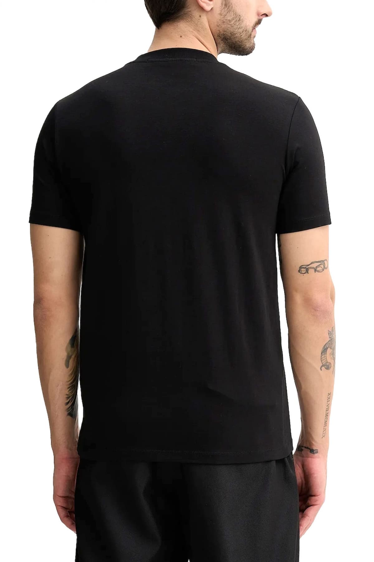 KARL LAGERFELD T-SHIRT CREW NECK LOGO ΜΑΥΡΟ