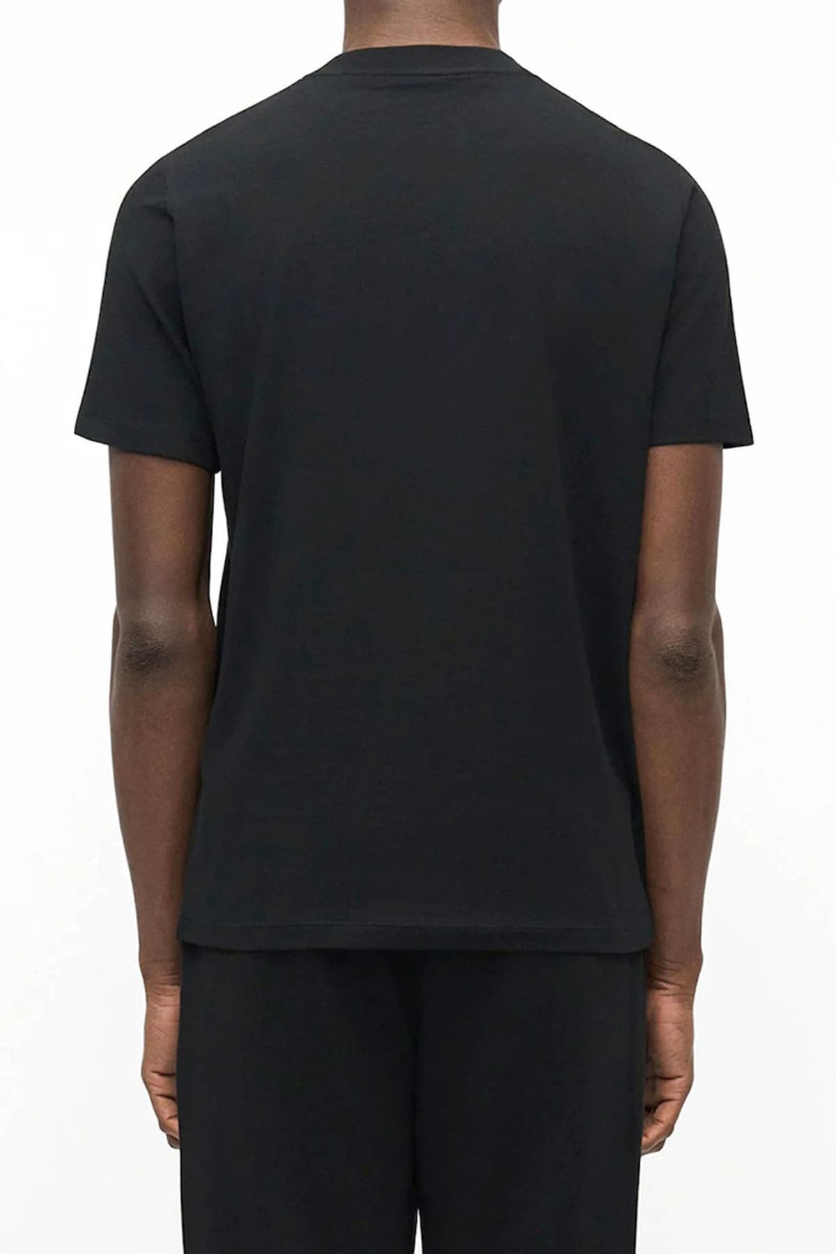 KARL LAGERFELD T-SHIRT CREW NECK LOGO ΜΑΥΡΟ