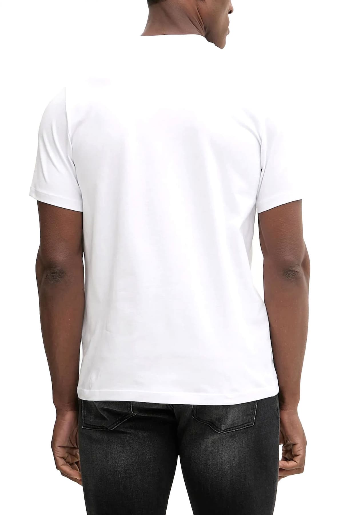 KARL LAGERFELD T-SHIRT CREW NECK LOGO POCKET ΛΕΥΚΟ