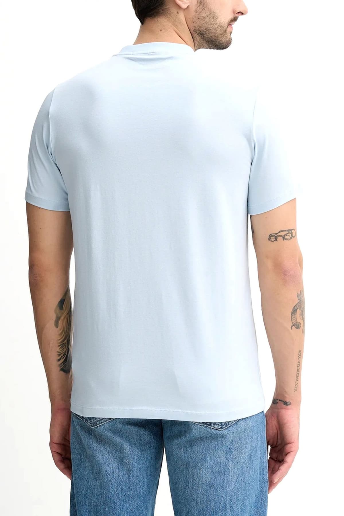 KARL LAGERFELD T-SHIRT CREW NECK LOGO ΣΙΕΛ