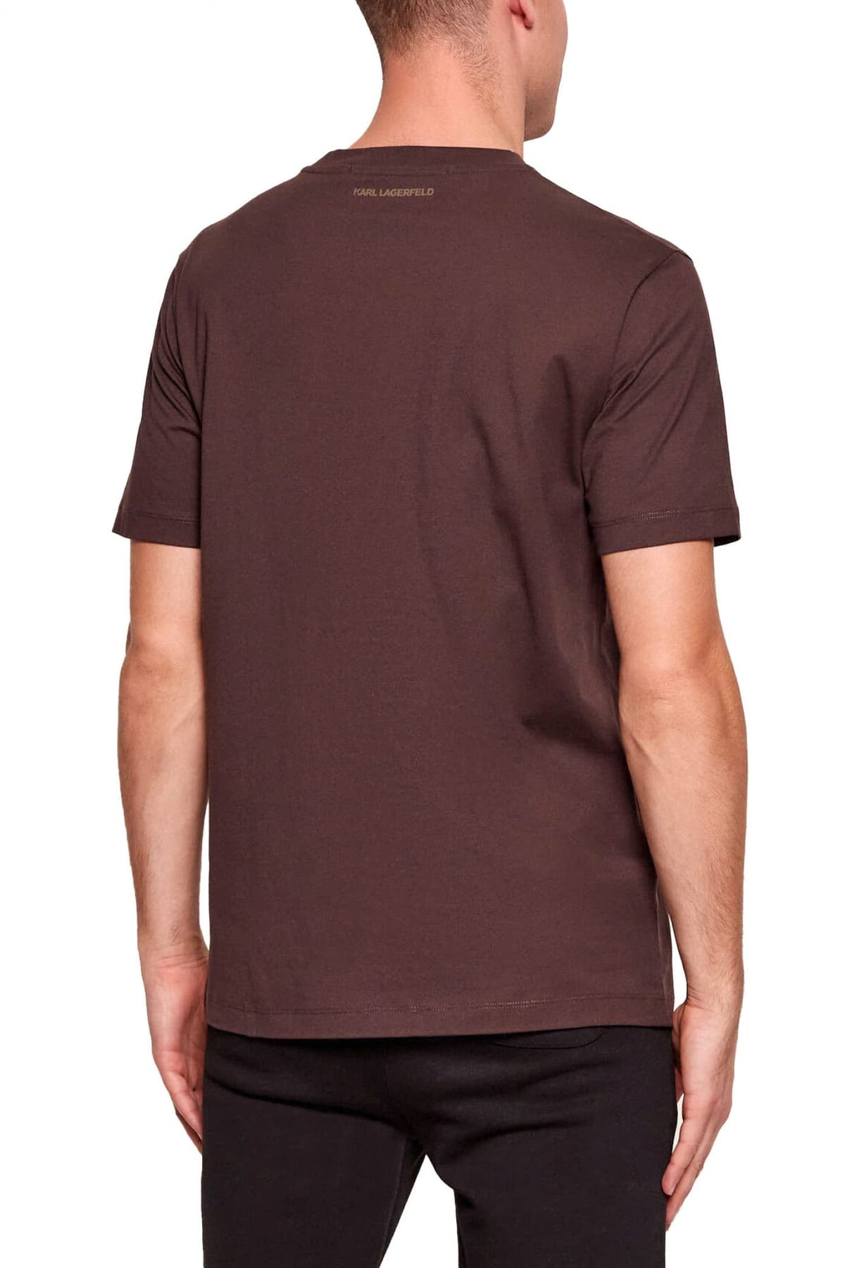 KARL LAGERFELD T-SHIRT CREW NECK GOLD LOGO ΚΑΦΕ