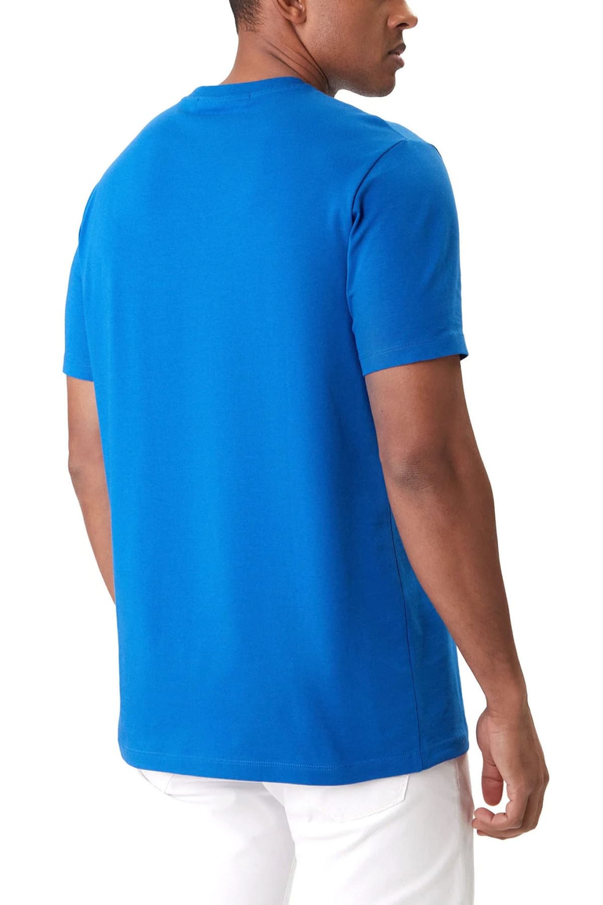 KARL LAGERFELD T-SHIRT CREW NECK LOGO ΡΟΥΑ ΜΠΛΕ