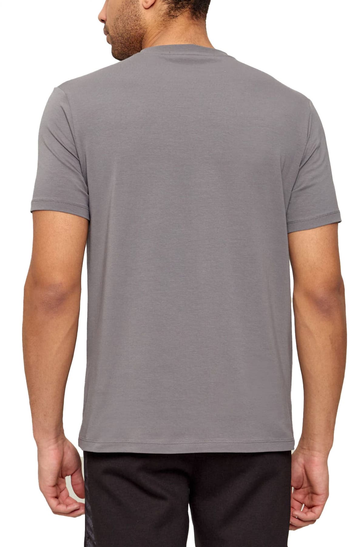 KARL LAGERFELD T-SHIRT CREW NECK LOGO ΓΚΡΙ