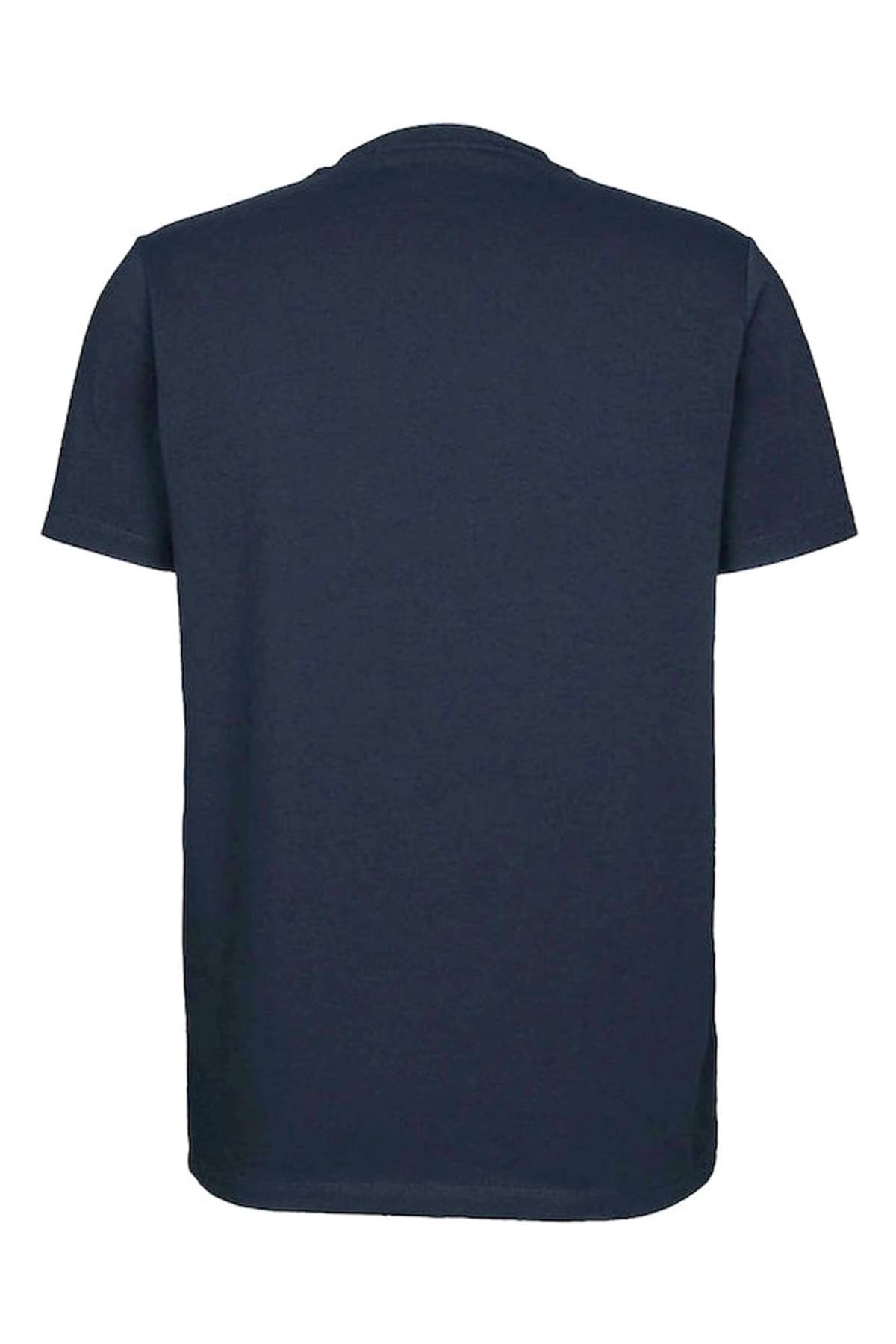 KARL LAGERFELD T-SHIRT CREW NECK LOGO ΜΠΛΕ