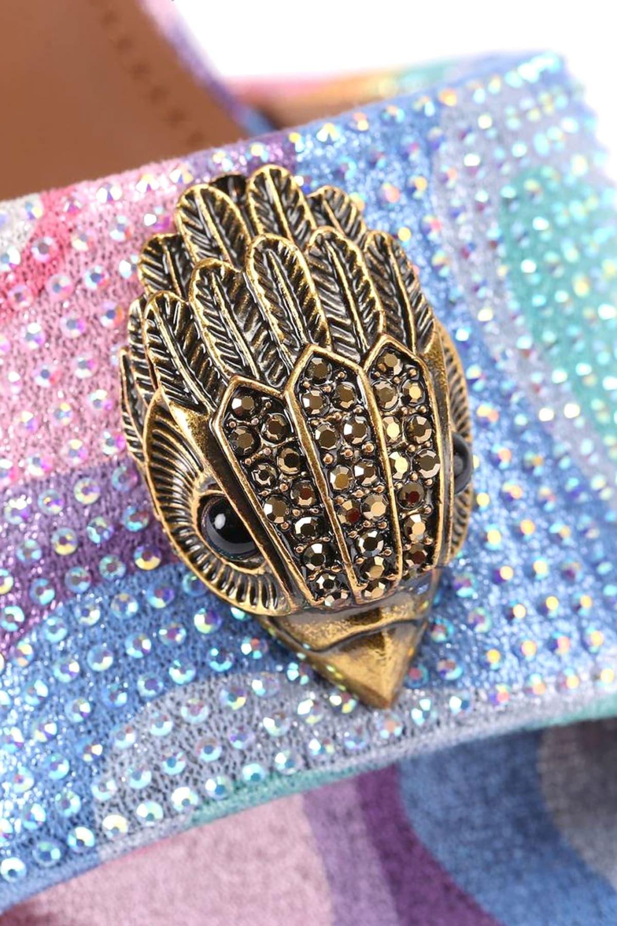 KURT GEIGER ΠΑΠΟΥΤΣΙΑ ΠΕΔΙΛΑ KENSINGTON PLATFORM SDL ΣΤΡΑΣ LOGO ΠΟΛΥΧΡΩΜΟ