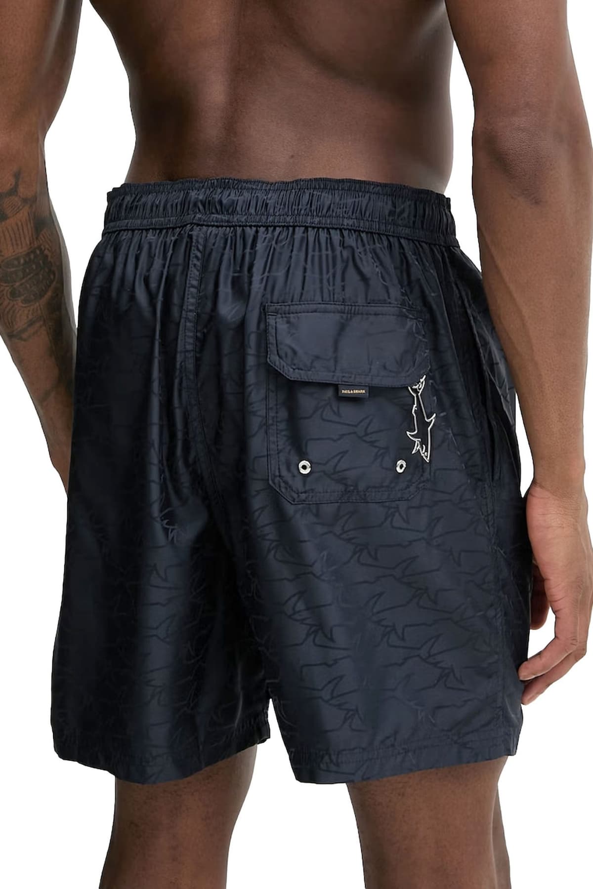 PAUL&SHARK ΜΑΓΙΩ ΣΟΡΤΣ ALL OVER LOGO ΜΠΛΕ