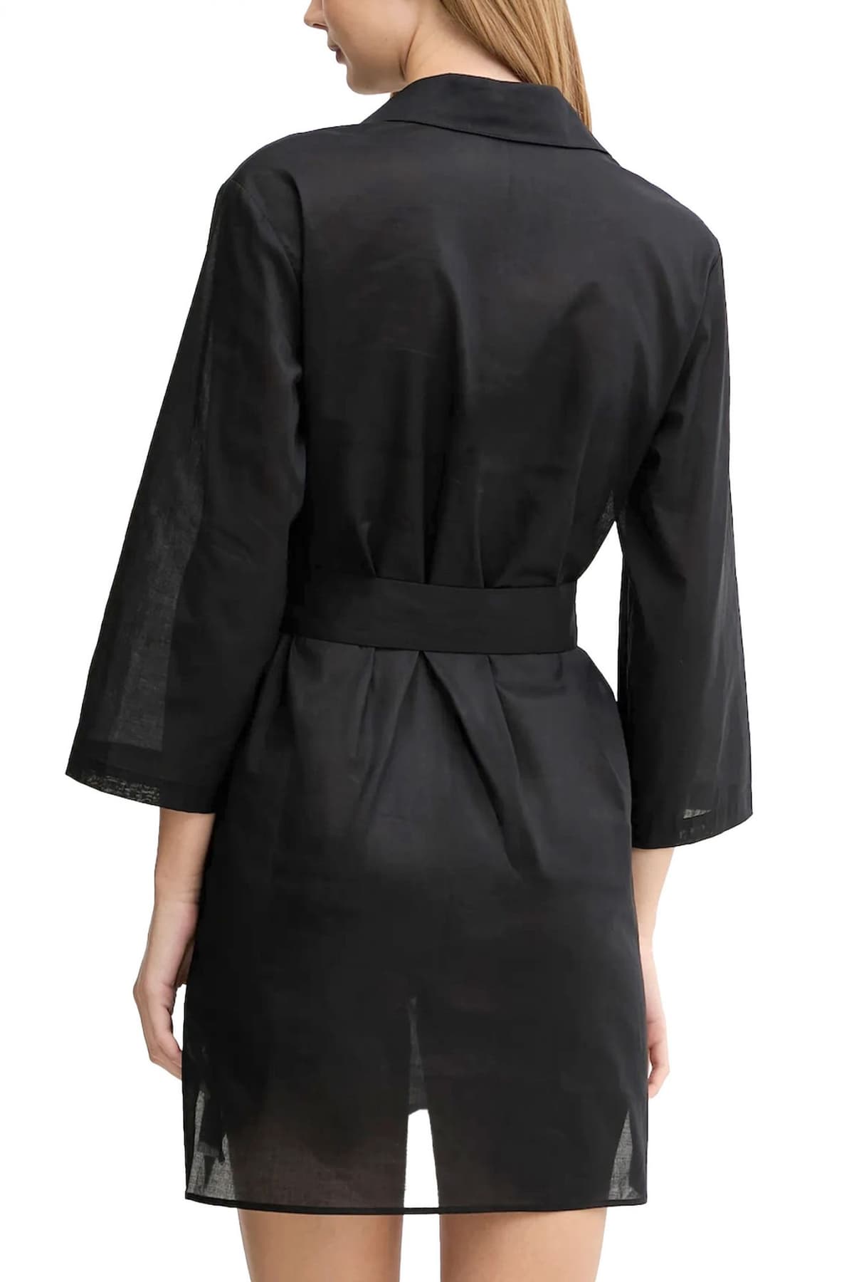 KARL LAGERFELD ΠΑΡΕΟ DNA SIGNATURE BEACH DRESS ΑΝΟΙΓΜΑΤΑ ΚΑΤΩ ΑΠΟΣΠΩΜΕΝΗ ΖΩΝΗ ΜΑΥΡΟ