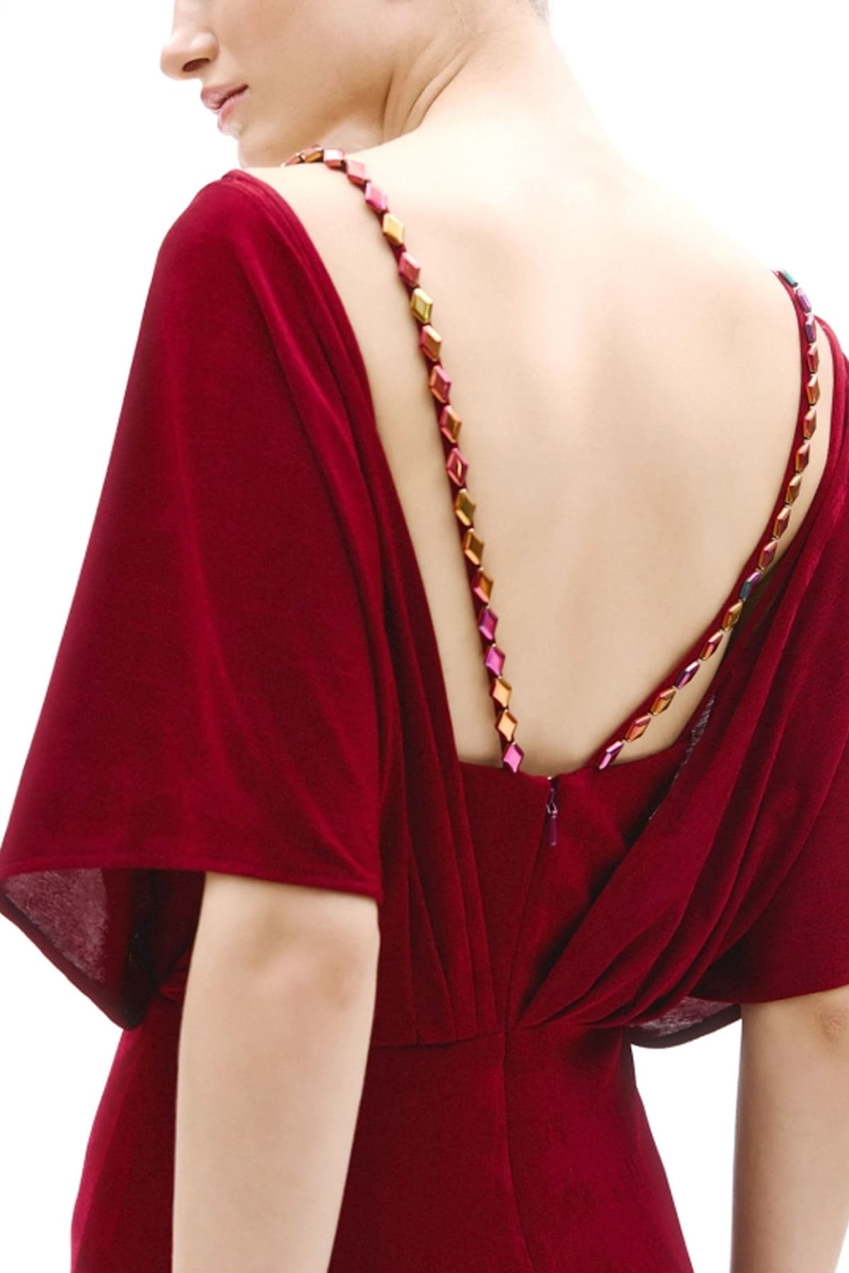 ALLURE EVENING ΦΟΡΕΜΑ MAXI ΑΝΟΙΓΜΑ ΚΑΤΩ ΜΠΟΡΝΤΩ