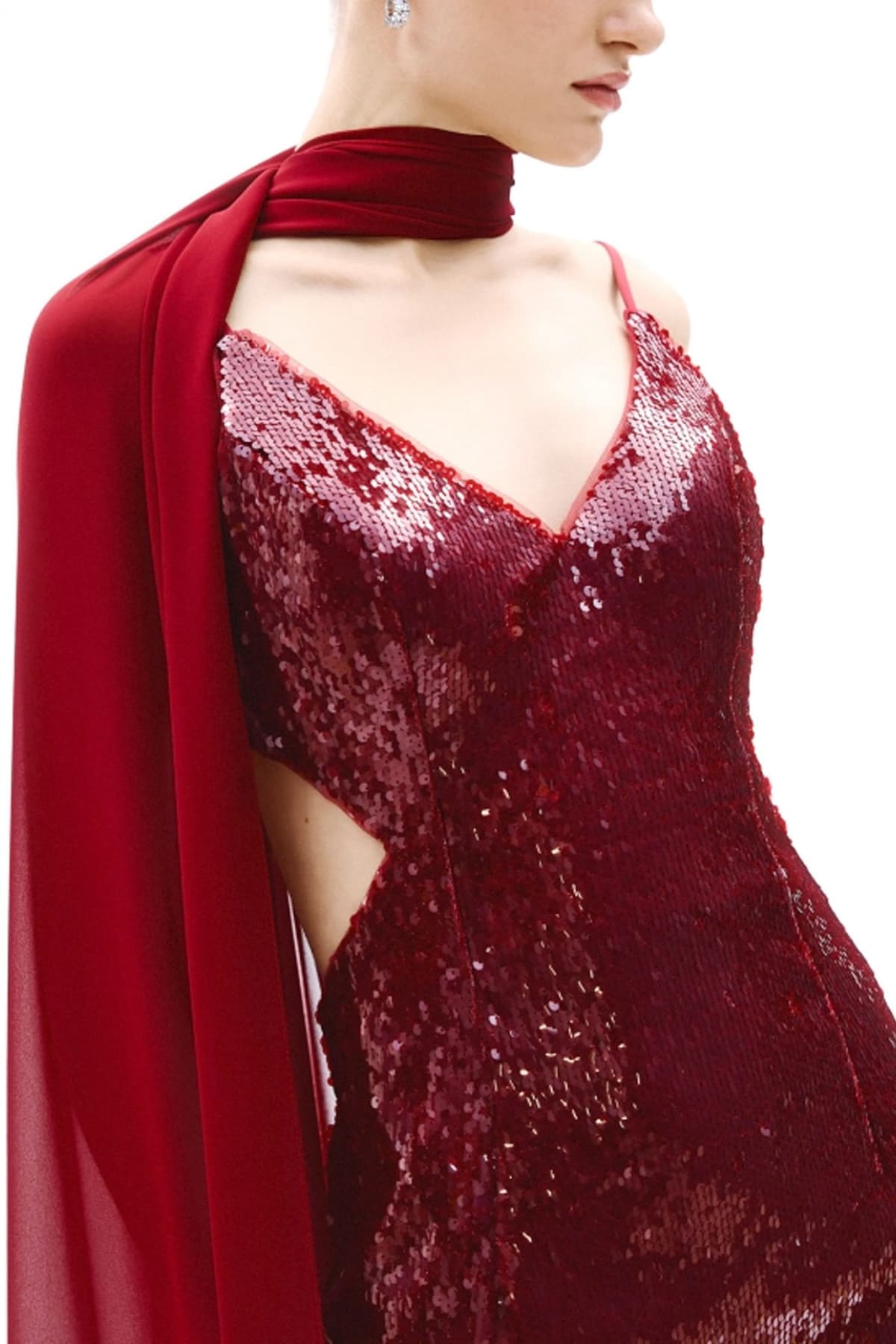 ALLURE EVENING ΦΟΡΕΜΑ MAXI ΑΝΟΙΧΤΗ ΠΛΑΤΗ ΠΑΓΙΕΤΑ ΜΠΟΡΝΤΩ