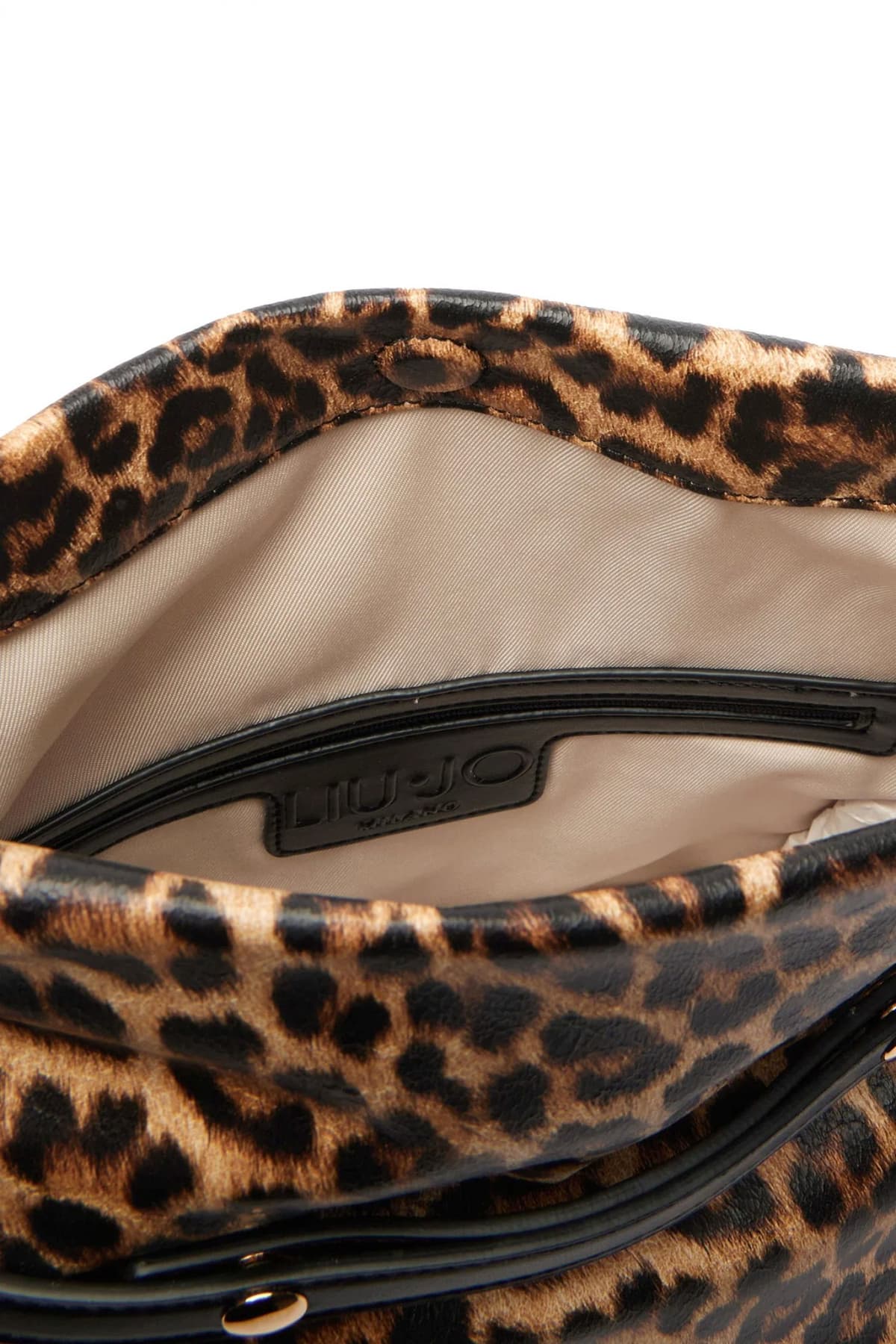 LIU-JO ΤΣΑΝΤΑ ΩΜΟΥ LEOPARD PRINT RICCY ΚΑΦΕ-ΜΠΕΖ