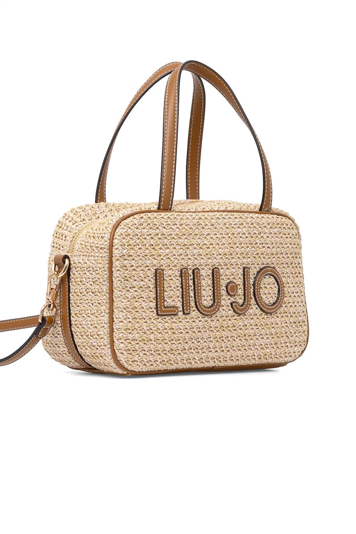 LIU-JO ΤΣΑΝΤΑ ΧΕΙΡΟΣ/CROSSBODY ΨΑΘΑ ΕΠΙΠΡΟΣΘΕΤΟ ΠΟΡΤΟΦΟΛΑΚΙ ΜΠΕΖ-ΚΑΦΕ