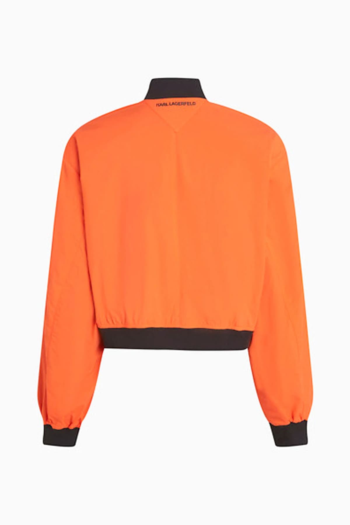 KARL LAGERFELD ΜΠΟΥΦΑΝ IKON BOMBER LOGO ΜΑΝΙΚΙ ΠΟΡΤΟΚΑΛΙ