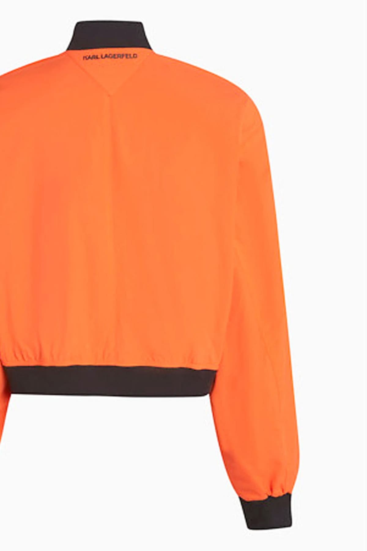 KARL LAGERFELD ΜΠΟΥΦΑΝ IKON BOMBER LOGO ΜΑΝΙΚΙ ΠΟΡΤΟΚΑΛΙ
