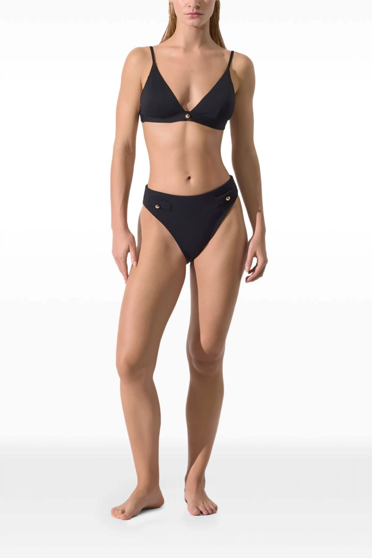 KARL LAGERFELD ΜΑΓΙΩ BIKINI BOTTOM HOTEL HW CHEEKY LOGO ΜΑΥΡΟ