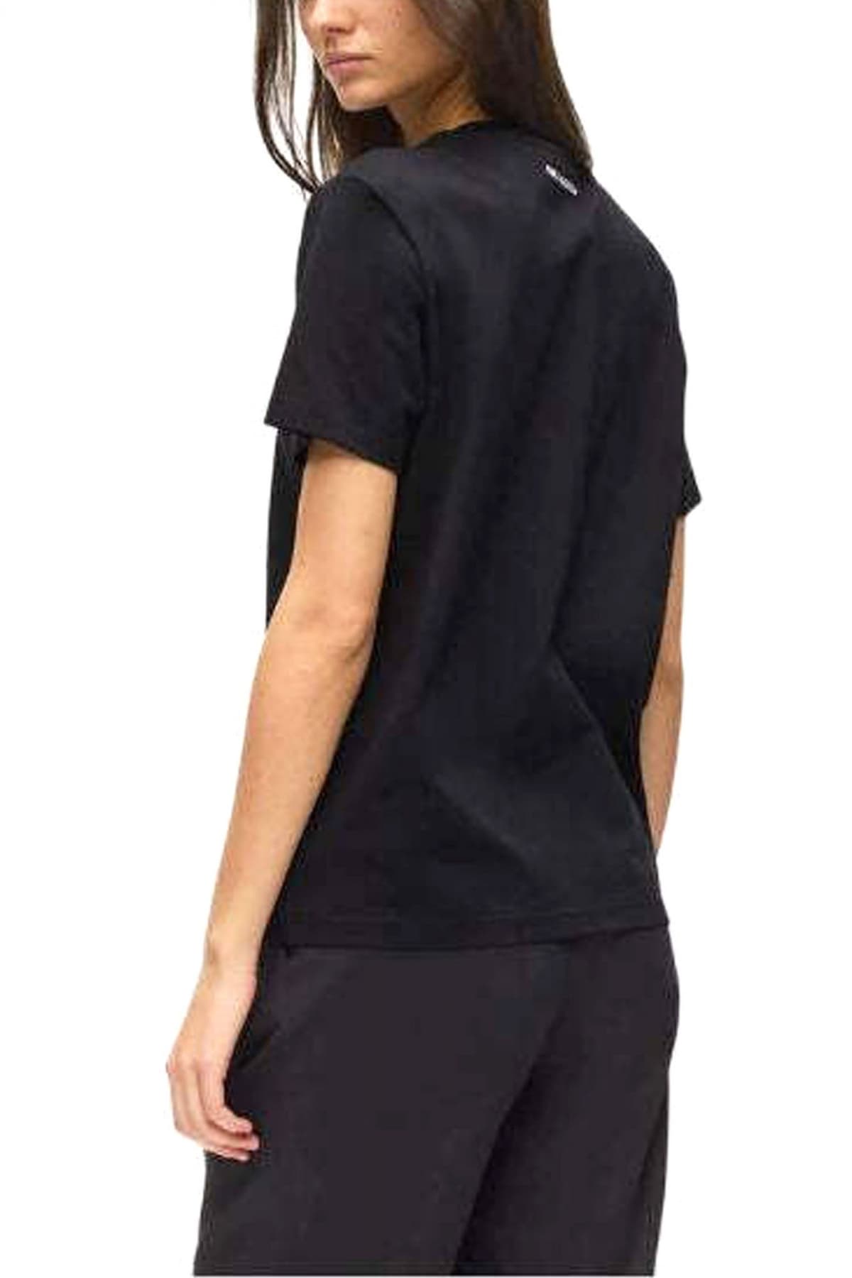 KARL LAGERFELD T-SHIRT IKON RS CIRCLE REGULAR FIT LOGO ΣΤΡΑΣ ΜΑΥΡΟ