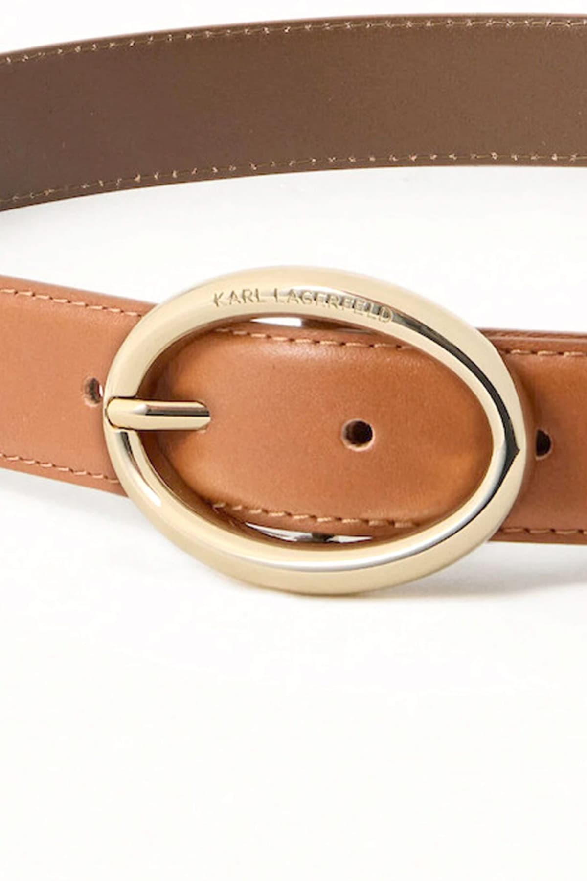 KARL LAGERFELD ΖΩΝΗ ΔΕΡΜΑ K/ESSENTIAL H3 LOGO ΤΑΜΠΑ