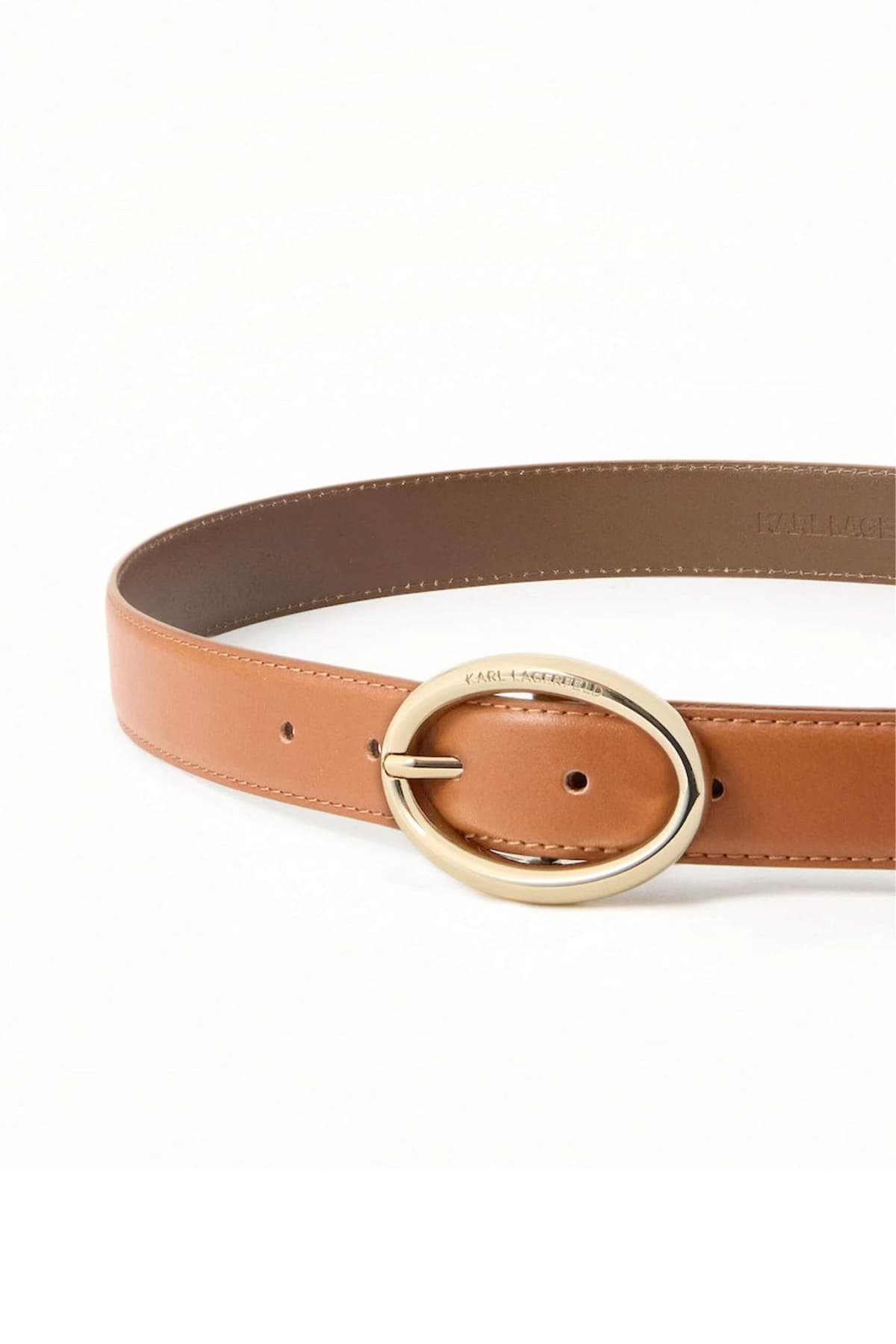 KARL LAGERFELD ΖΩΝΗ ΔΕΡΜΑ K/ESSENTIAL H3 LOGO ΤΑΜΠΑ