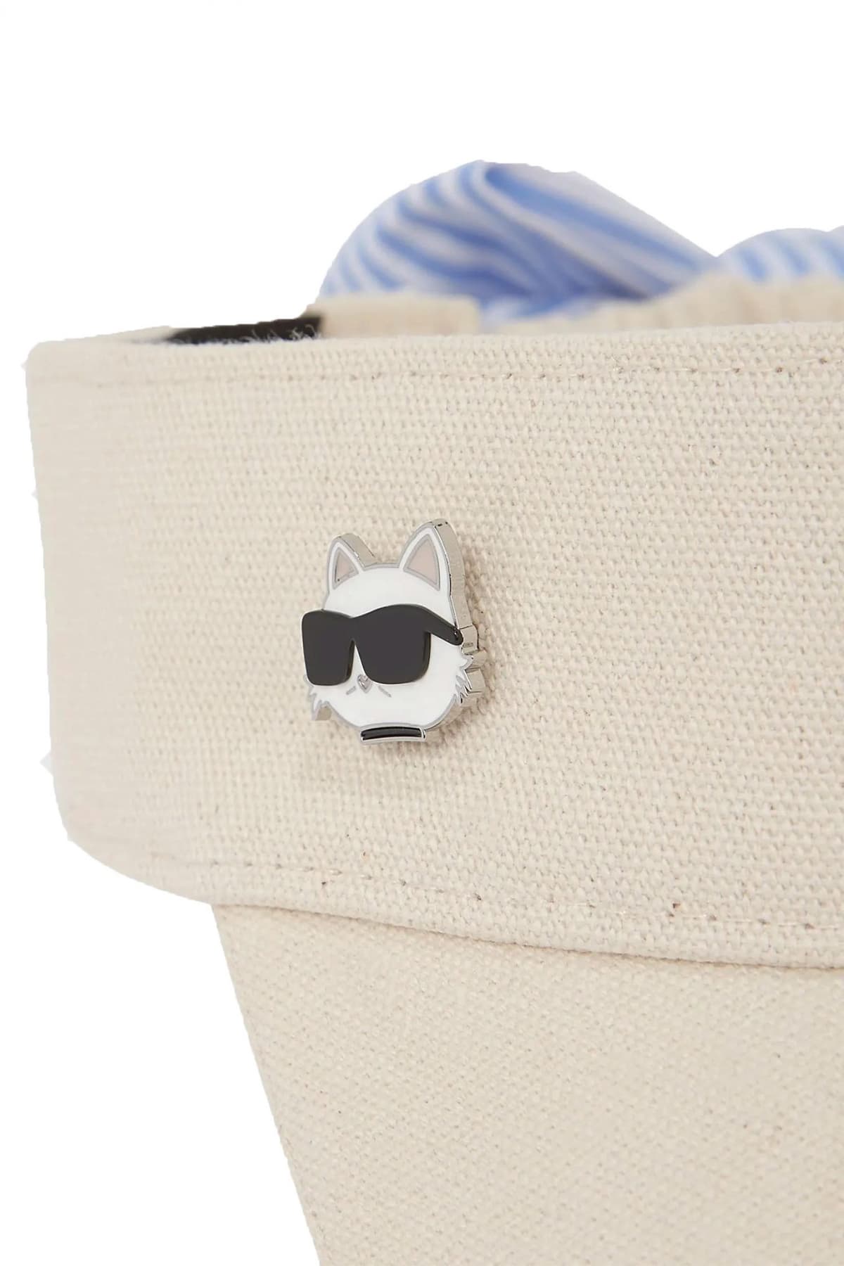 KARL LAGERFELD ΚΑΠΕΛΟ IKON TIE VISOR ΔΕΣΙΜΟ ΚΟΡΔΕΛΑ ΠΙΣΩ ΕΚΡΟΥ