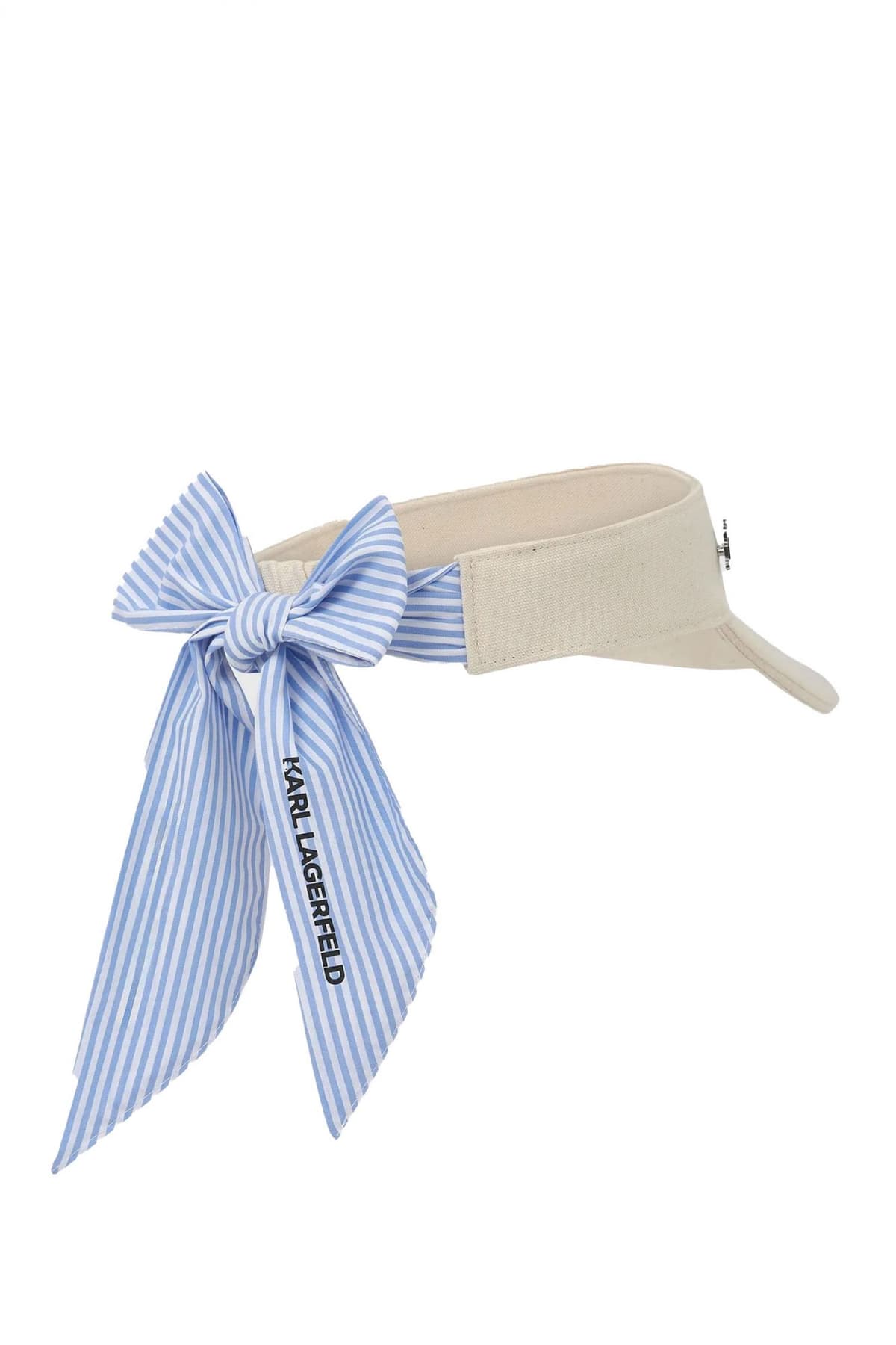 KARL LAGERFELD ΚΑΠΕΛΟ IKON TIE VISOR ΔΕΣΙΜΟ ΚΟΡΔΕΛΑ ΠΙΣΩ ΕΚΡΟΥ