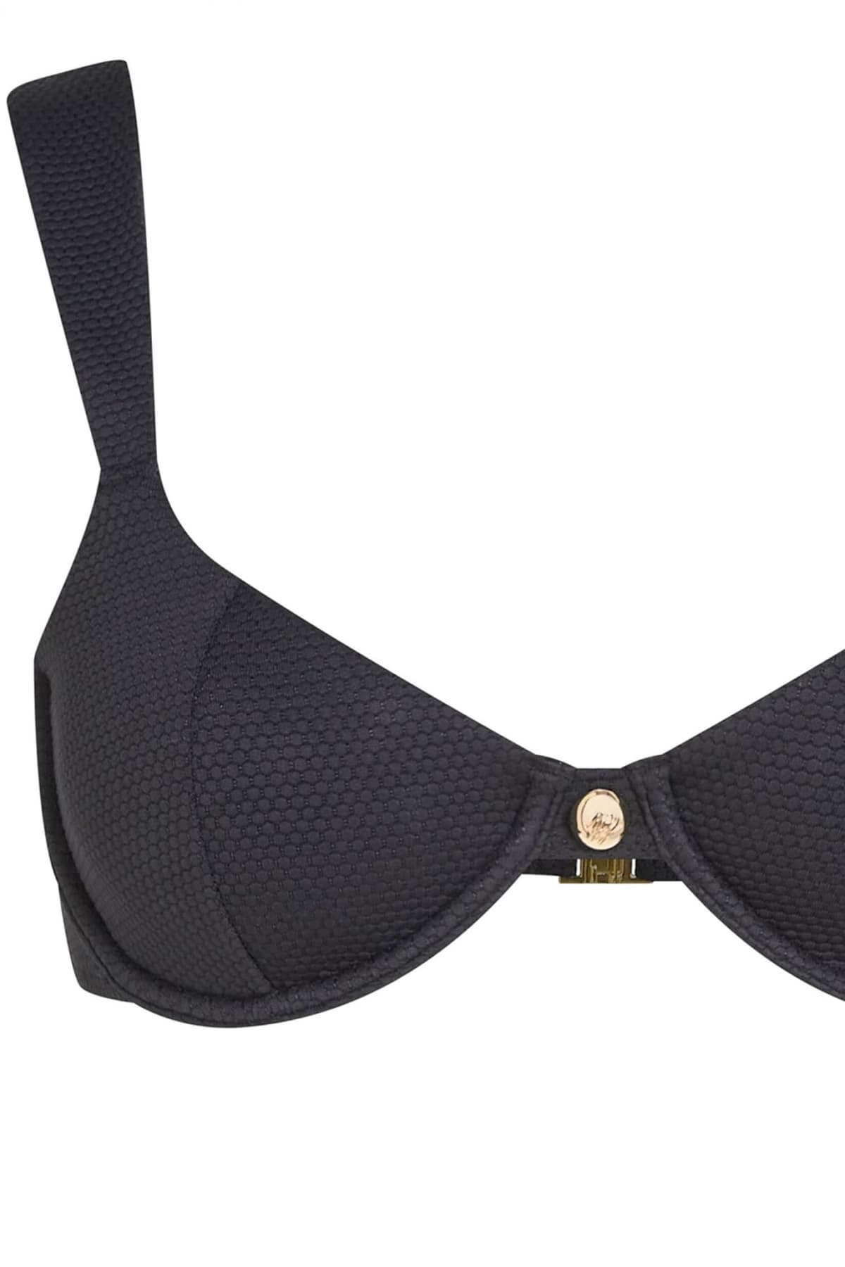 KARL LAGERFELD ΜΑΓΙΩ BIKINI TOP HOTEL UNDERWIRE LOGO ΜΑΥΡΟ