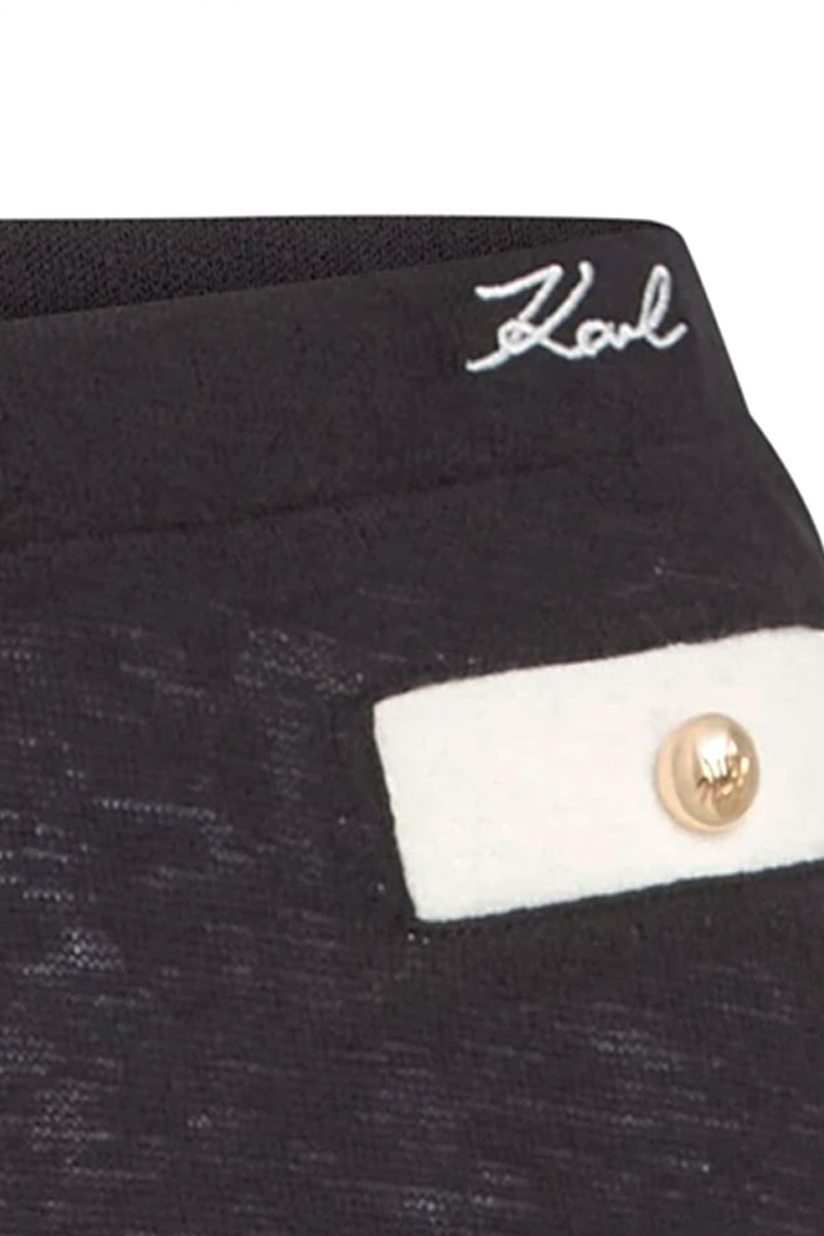 KARL LAGERFELD ΣΟΡΤΣ SIGNATURE C-THRU LOGO ΜΑΥΡΟ
