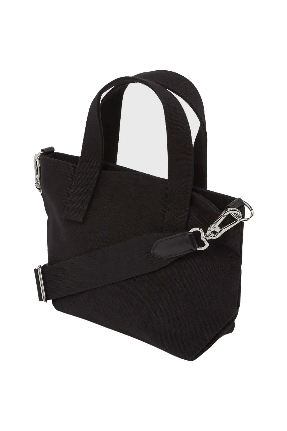 KARL LAGERFELD ΤΣΑΝΤΑ ΧΕΙΡΟΣ/CROSSBODY IKON CIRCLE RH SM SHOPPER LOGO ΣΤΡΑΣ ΜΑΥΡΟ