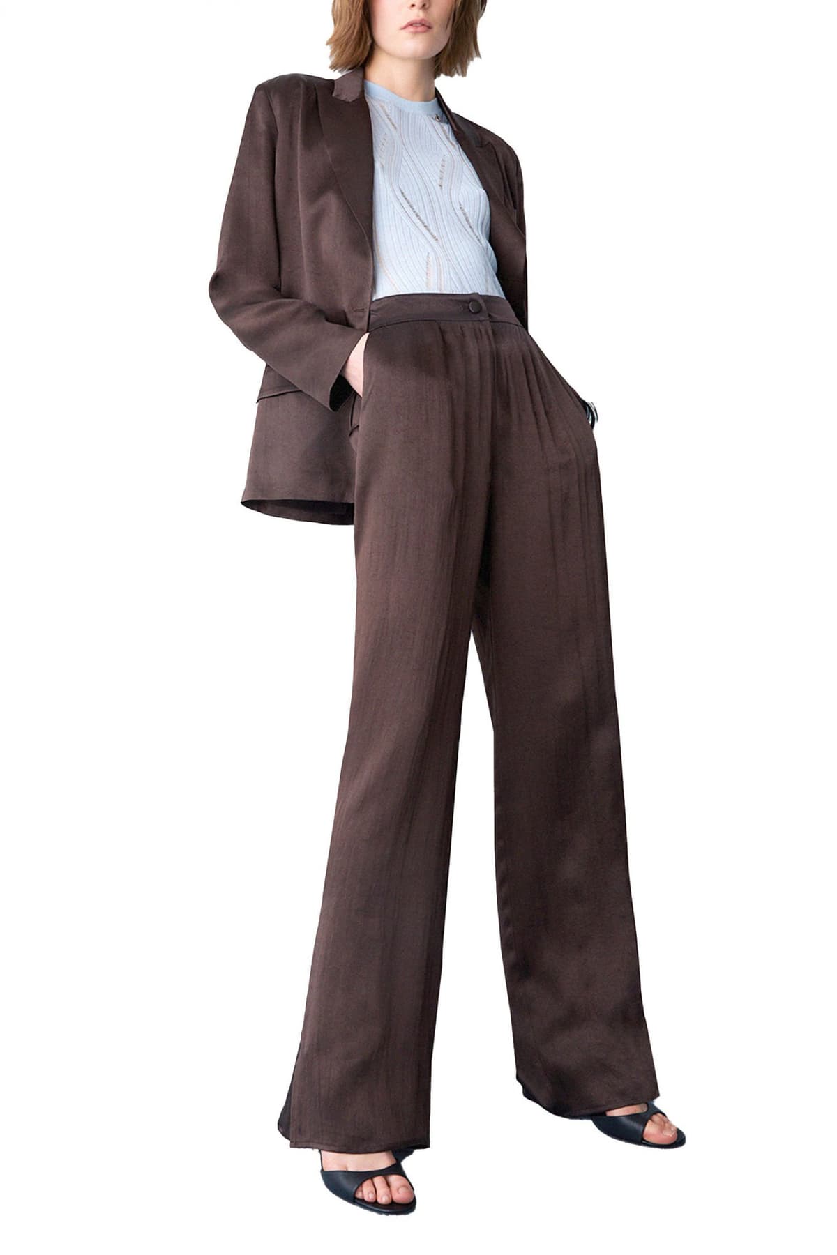 LIU-JO ΠΑΝΤΕΛΟΝΑ ΜΕ ΟΨΗ ΣΑΤΕΝ ΛΑΣΤΙΧΟ ΜΕΣΗ ΣΚΟΥΡΟ ΚΑΦΕ