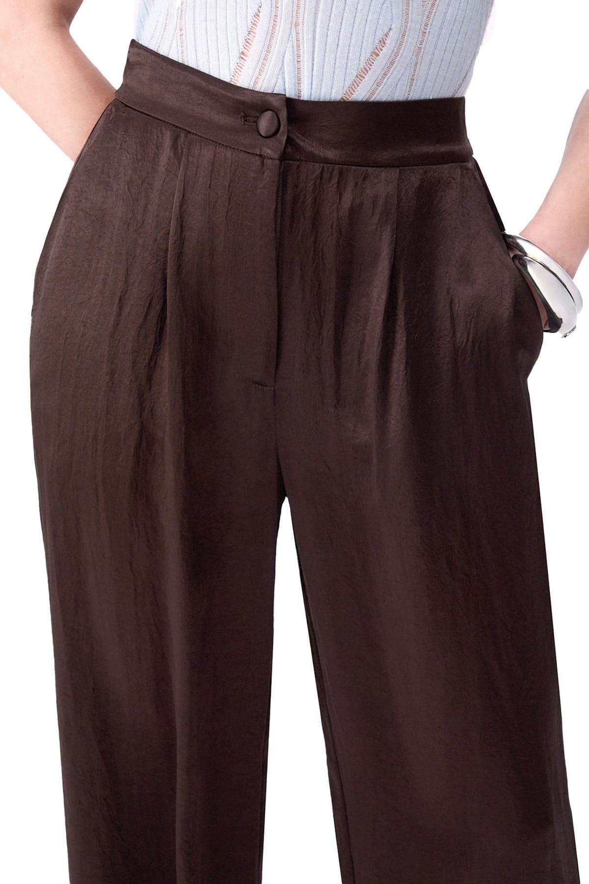 LIU-JO ΠΑΝΤΕΛΟΝΑ ΜΕ ΟΨΗ ΣΑΤΕΝ ΛΑΣΤΙΧΟ ΜΕΣΗ ΣΚΟΥΡΟ ΚΑΦΕ