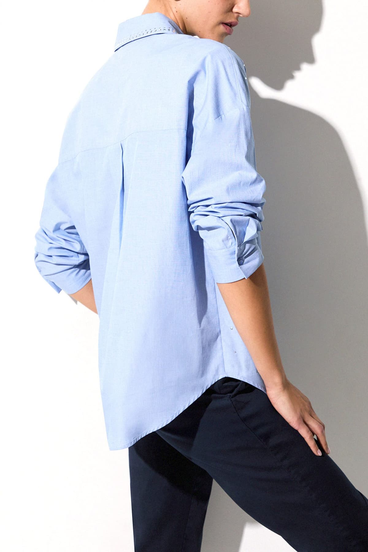 LIU-JO ΠΟΥΚΑΜΙΣΟ ALL OVER ΣΤΡΑΣ ΣΙΕΛ