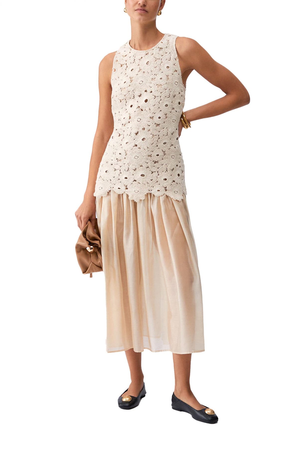 LIU-JO ΦΟΡΕΜΑ MIDI ΔΑΝΤΕΛΑ ΠΙΕΤΑ ΜΠΕΖ