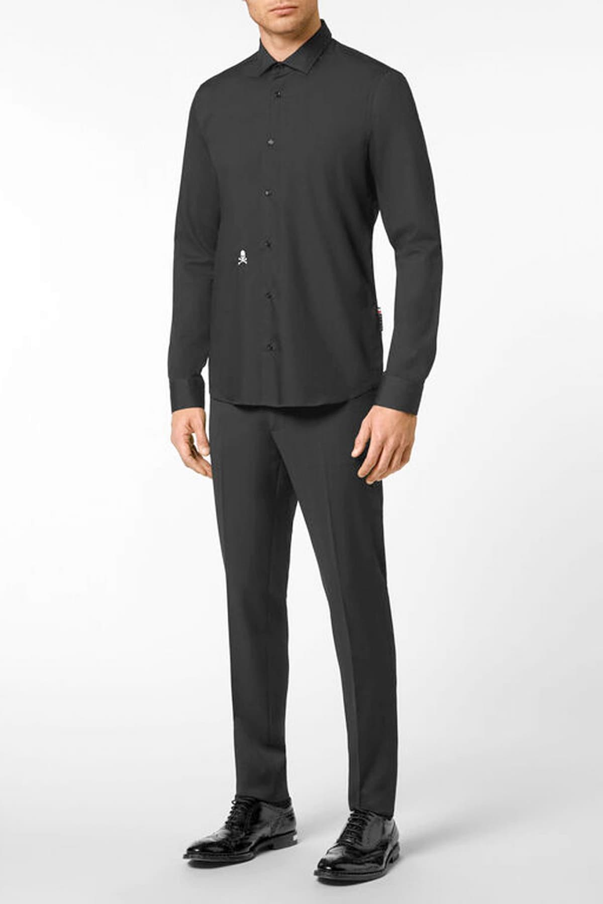 PHILLIP PLEIN ΠΟΥΚΑΜΙΣΟ SUGAR DADDY CUT LS ΜΑΥΡΟ