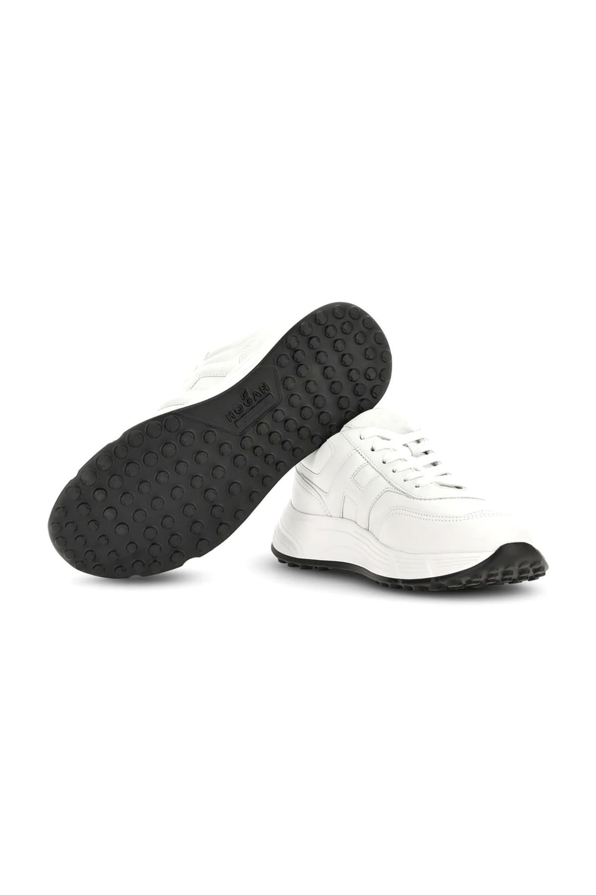 HOGAN ΠΑΠΟΥΤΣΙΑ SNEAKERS HYPERLIGHT ALLACCIATO H ΔΕΡΜΑ ΛΕΥΚΟ