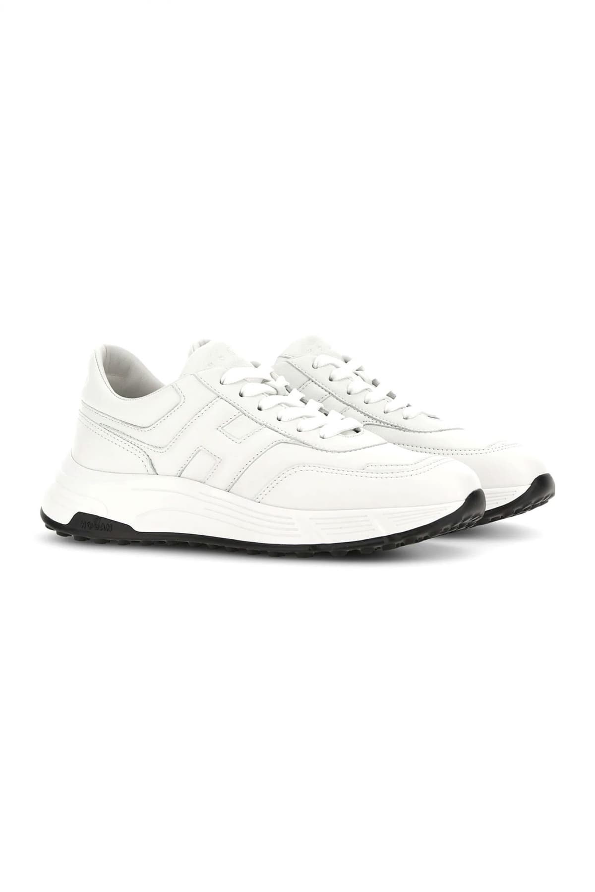 HOGAN ΠΑΠΟΥΤΣΙΑ SNEAKERS HYPERLIGHT ALLACCIATO H ΔΕΡΜΑ ΛΕΥΚΟ