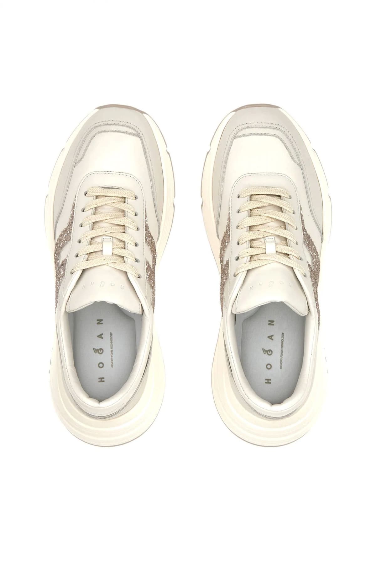 HOGAN ΠΑΠΟΥΤΣΙΑ SNEAKERS H669 ALLACCIATO H ΕΚΡΟΥ