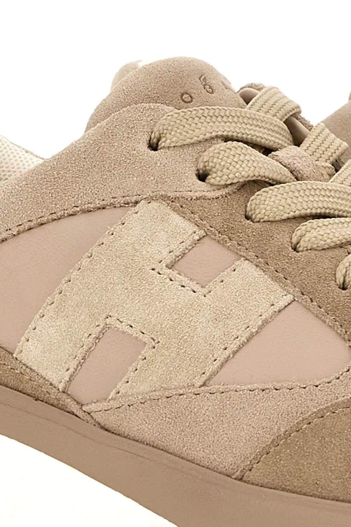 HOGAN ΠΑΠΟΥΤΣΙΑ SNEAKERS ΔΕΡΜΑ H714 ALLACCIATO H ΚΑΦΕ-ΜΠΕΖ