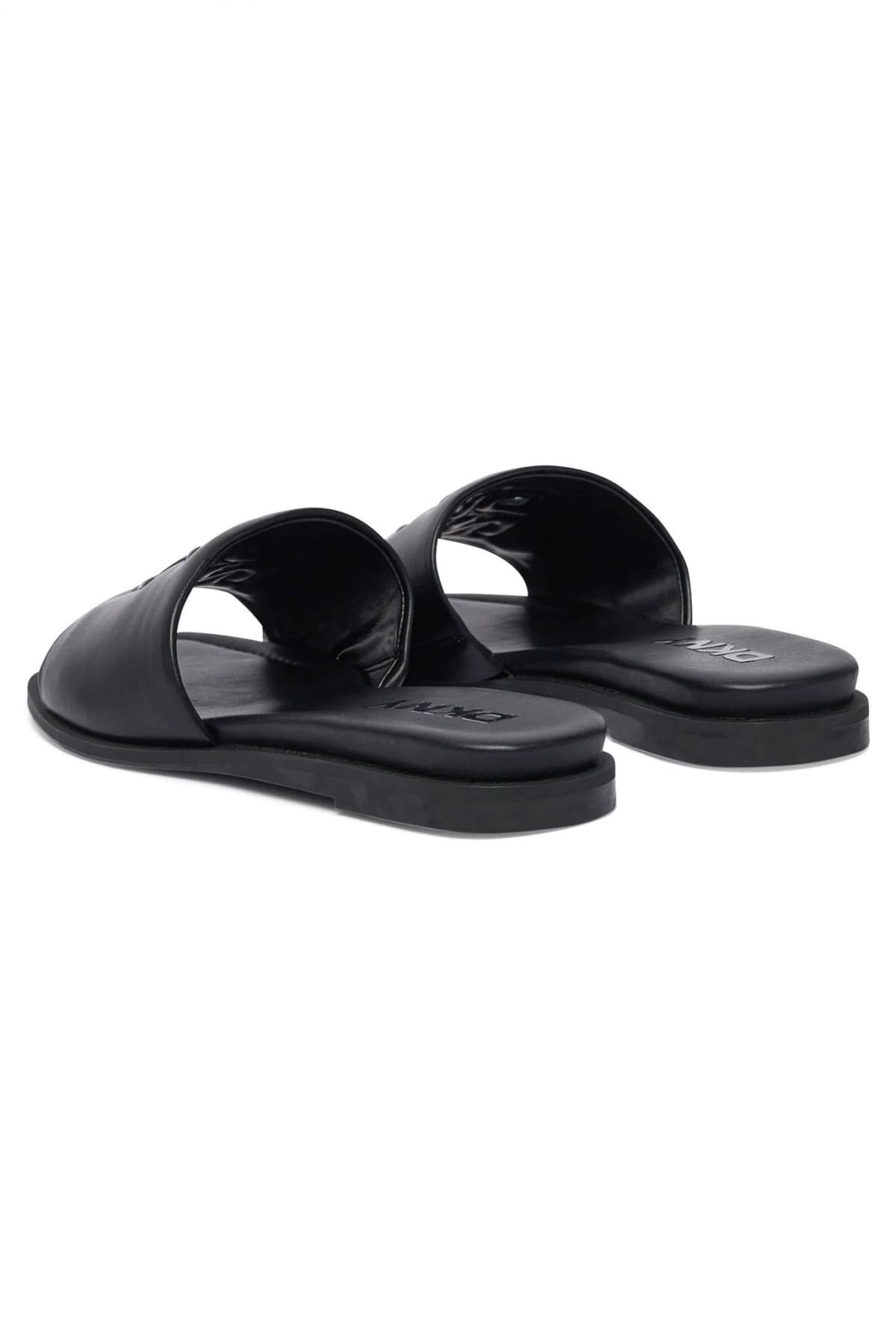 DKNY ΠΑΠΟΥΤΣΙΑ ΠΑΝΤΟΦΛΕΣ CHICAGO FLAT LOGO ΜΑΥΡΟ