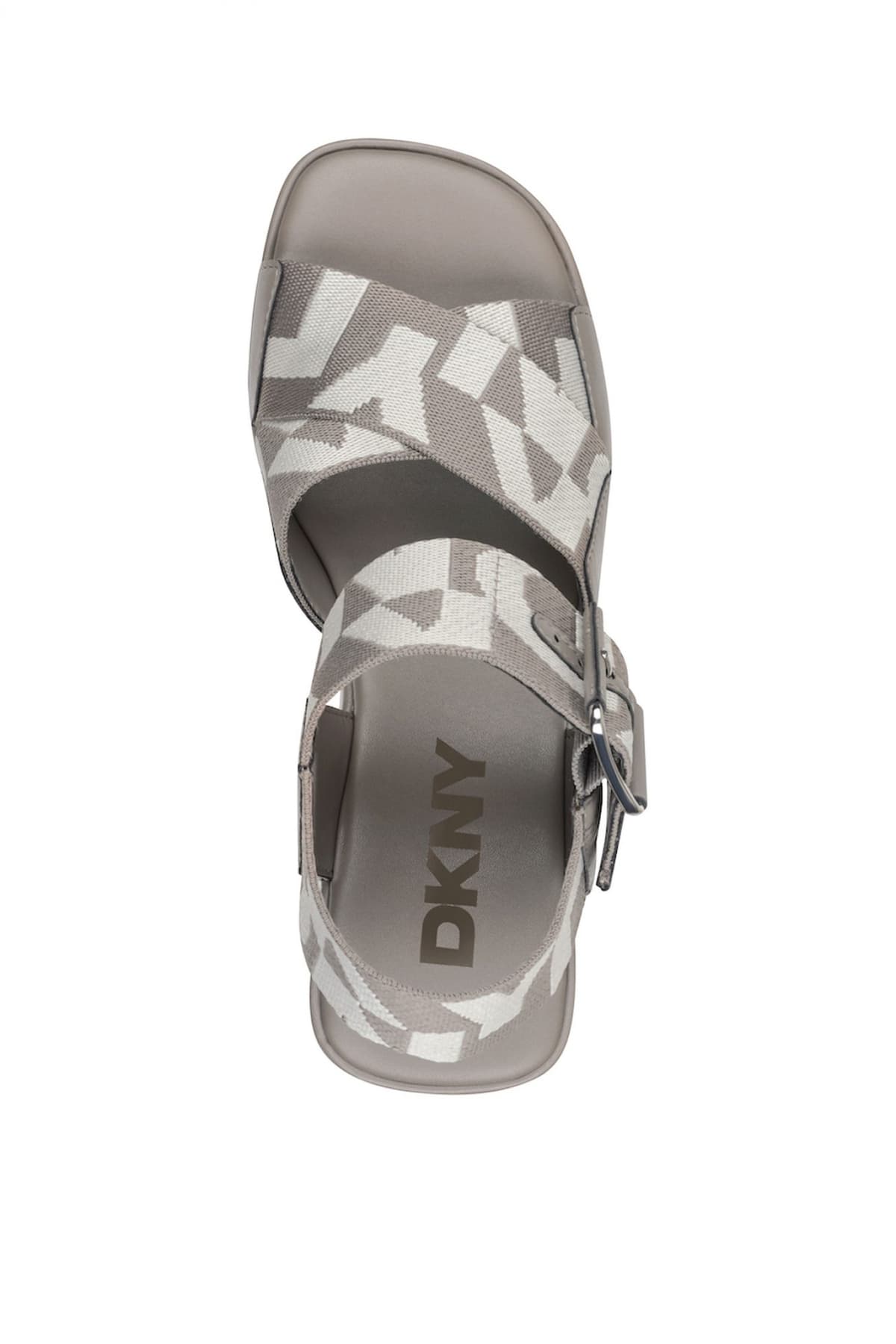 DKNY ΠΑΠΟΥΤΣΙΑ ΠΕΔΙΛΑ MAKARIO PLATFORM S LOGO ΓΚΡΙ-ΚΑΦΕ