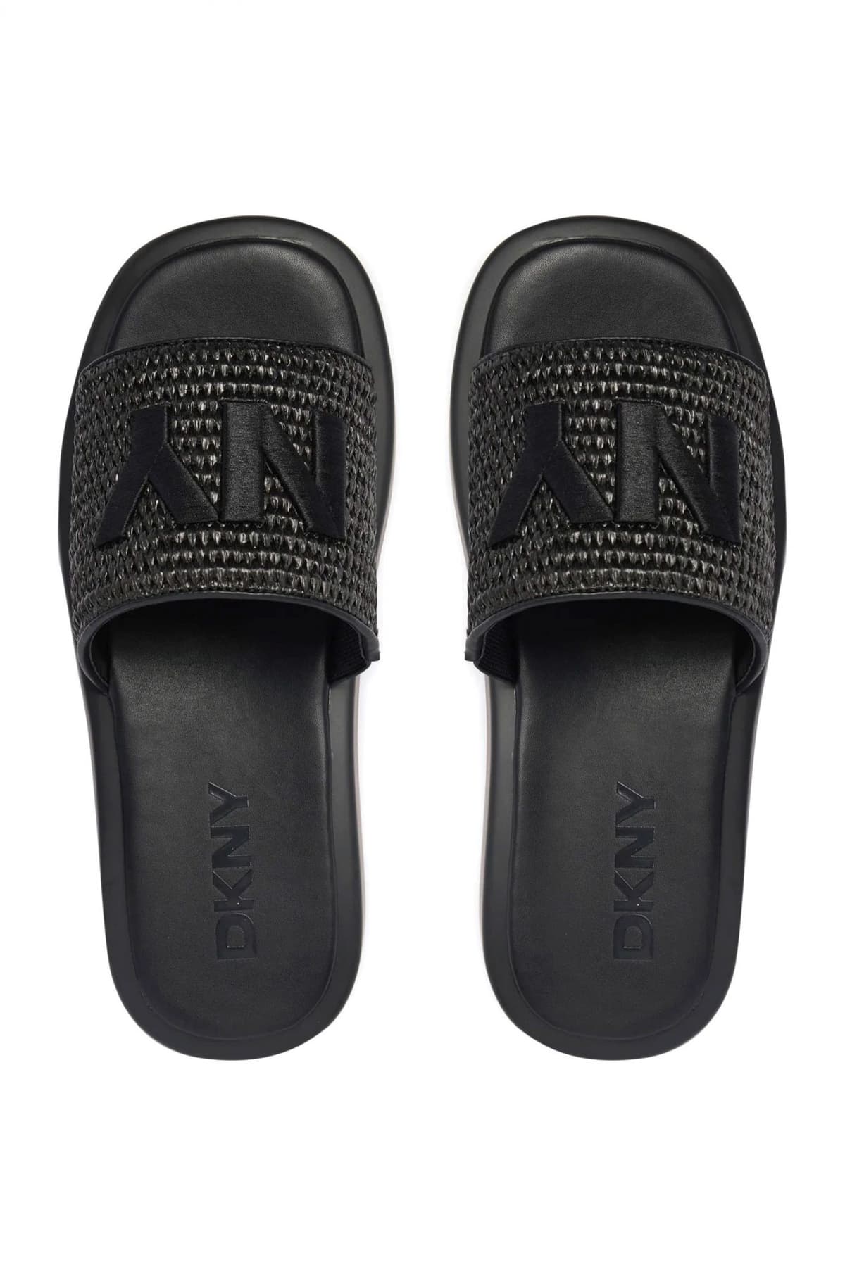 DKNY ΠΑΠΟΥΤΣΙΑ ΠΑΝΤΟΦΛΕΣ ONDARA PLATFORM SL LOGO ΜΑΥΡΟ