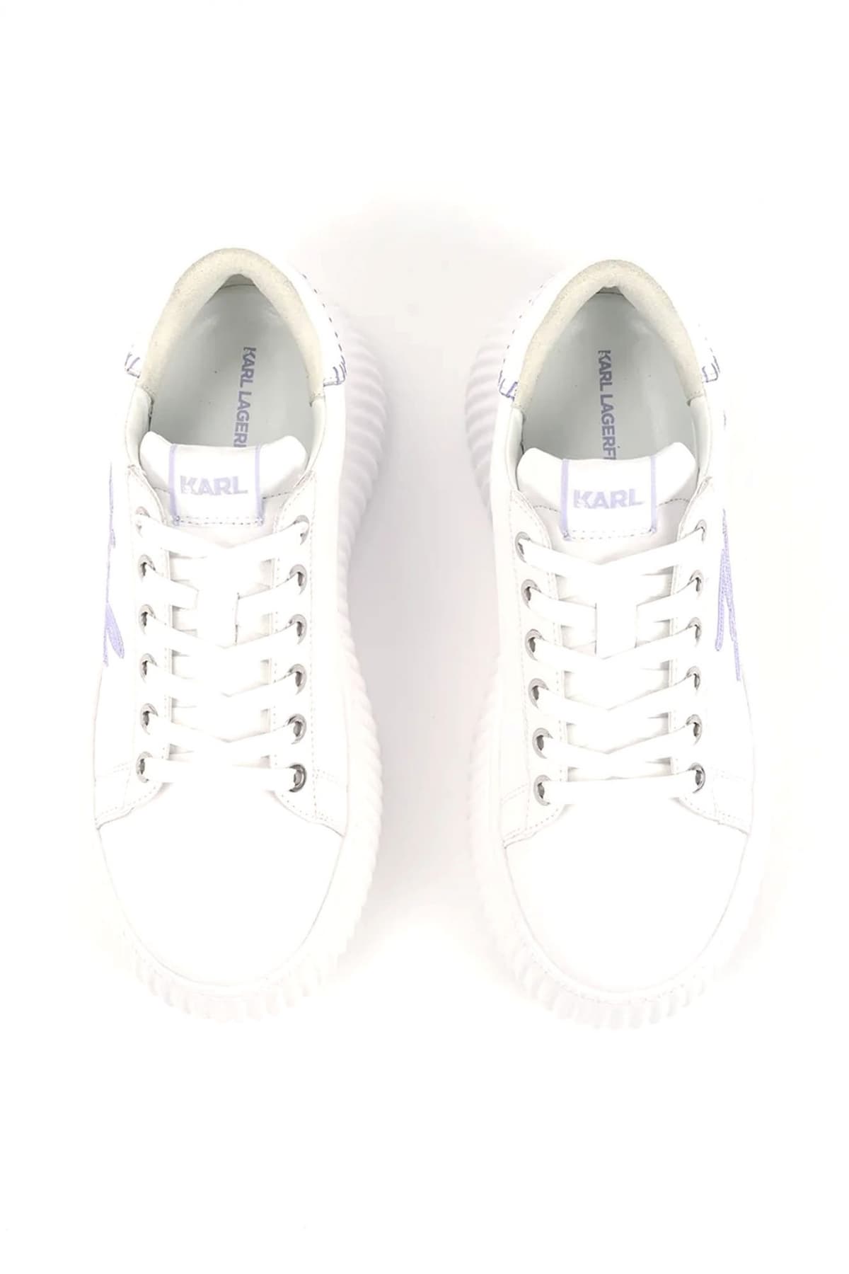 KARL LAGERFELD ΠΑΠΟΥΤΣΙΑ SNEAKERS KREEPER LO ANAΓΛΥΦΟ LOGO ΛΕΥΚΟ/ΛΙΛΑ