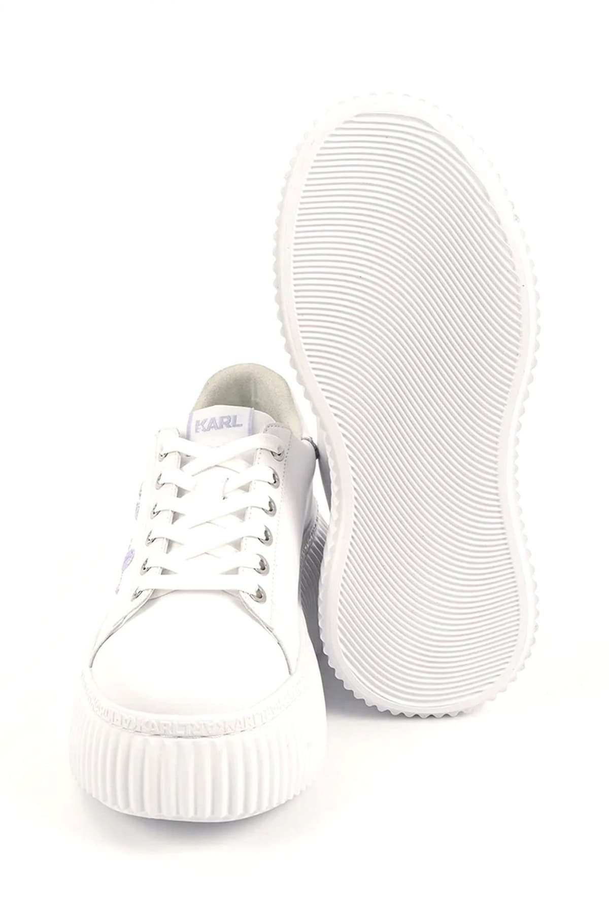 KARL LAGERFELD ΠΑΠΟΥΤΣΙΑ SNEAKERS KREEPER LO ANAΓΛΥΦΟ LOGO ΛΕΥΚΟ/ΛΙΛΑ